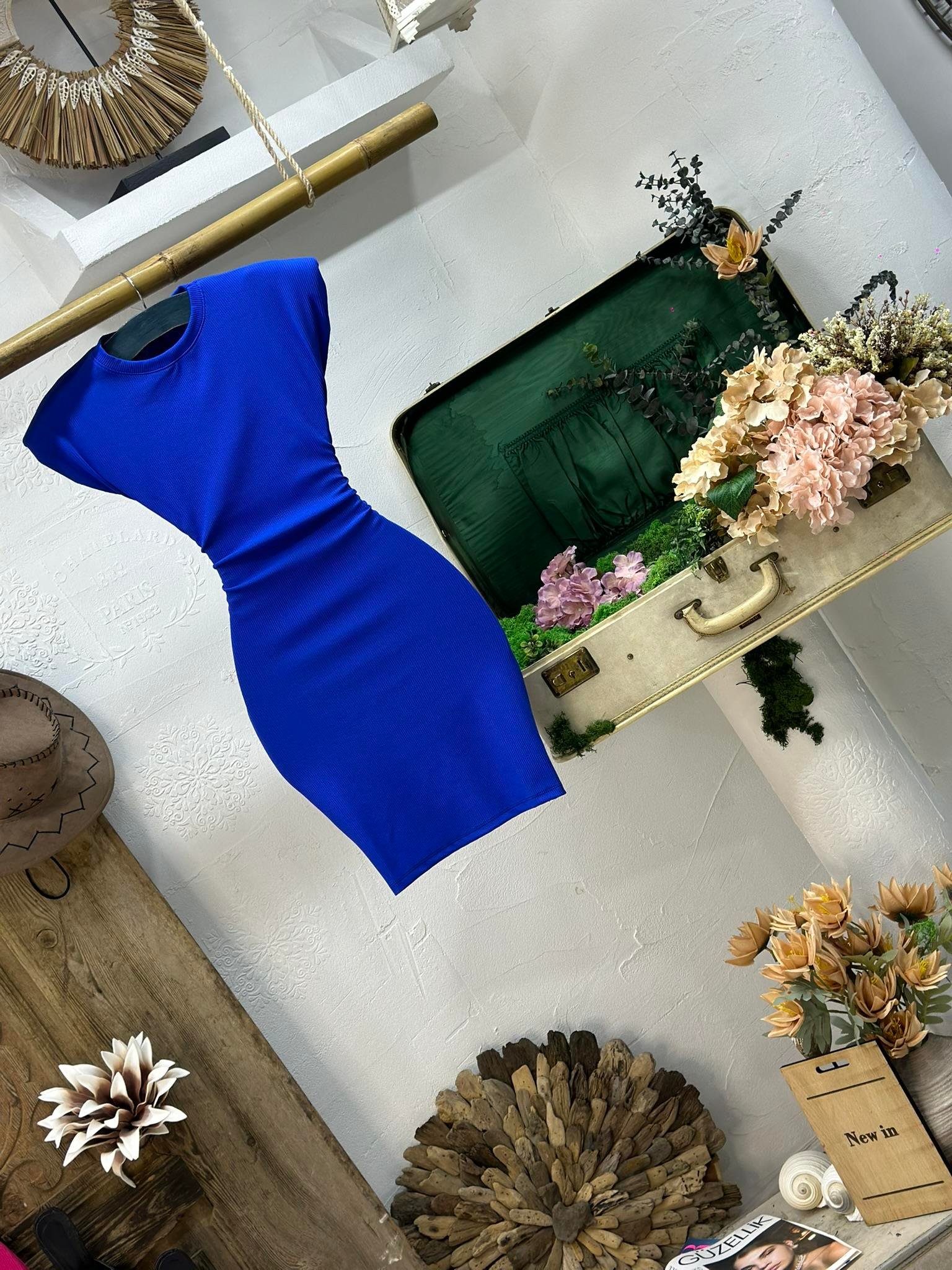 Basic Vatkalı Dalgıç Mini Elbise