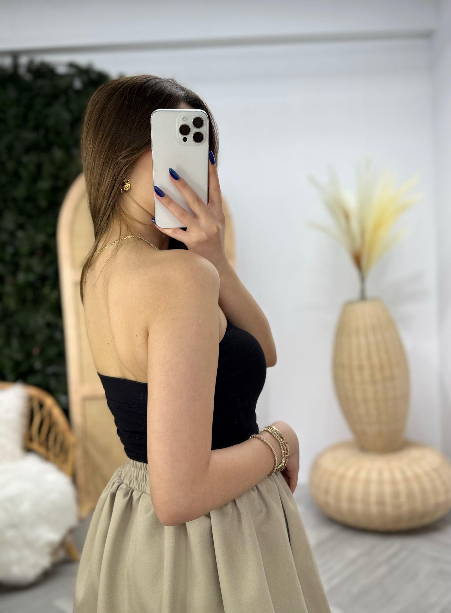 Beli Lastikli Cepli Mini Balon Etek Bej