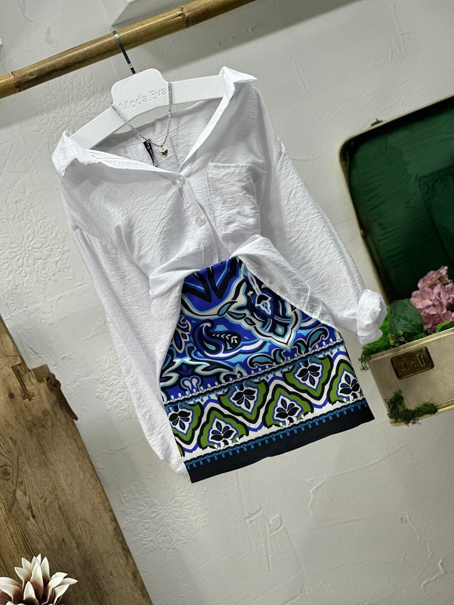 Bodrum Kumaş Tek Cepli Rahat Kalıp Gömlek 