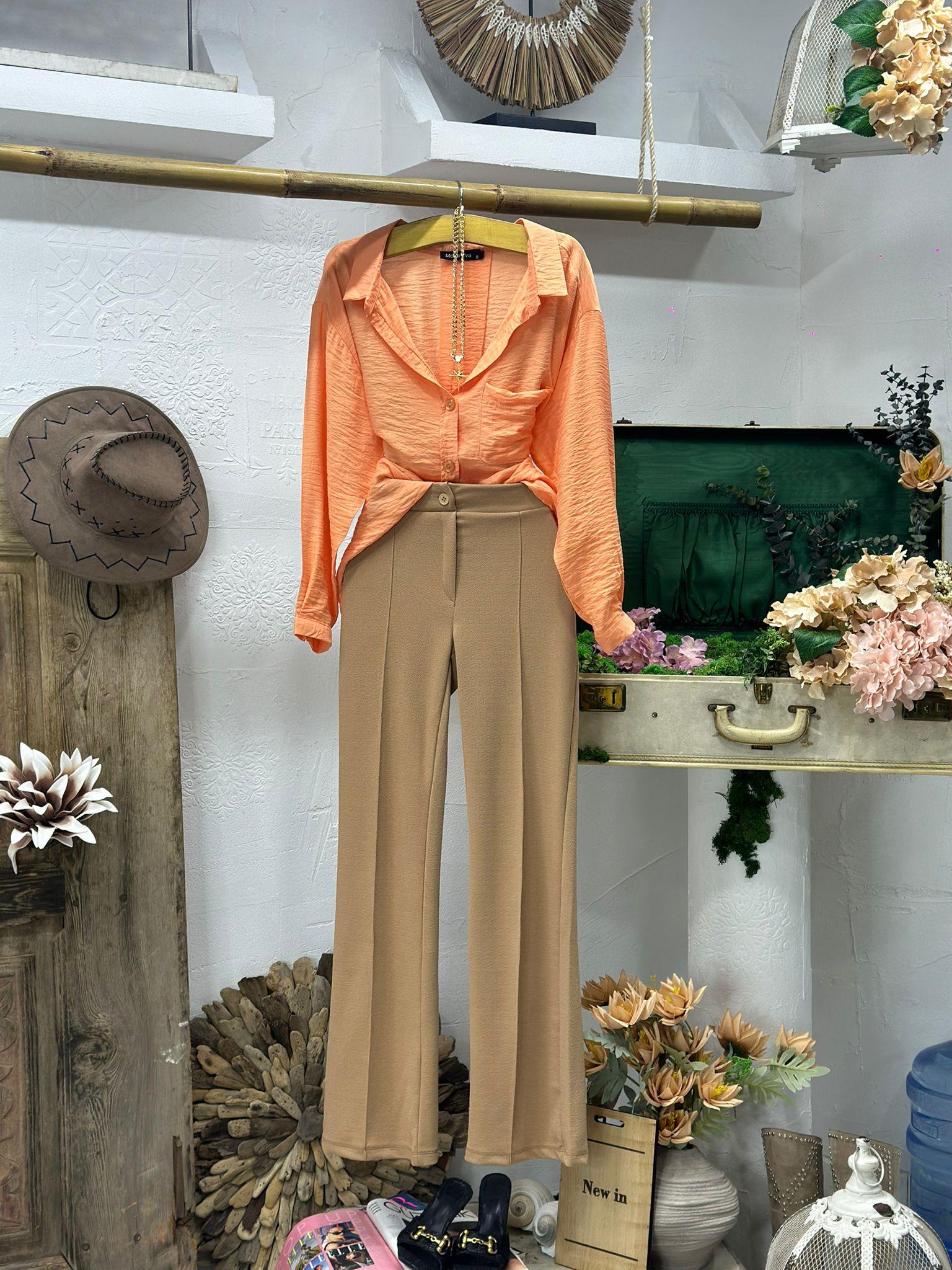 Bodrum Kumaş Tek Cepli Rahat Kalıp Gömlek 