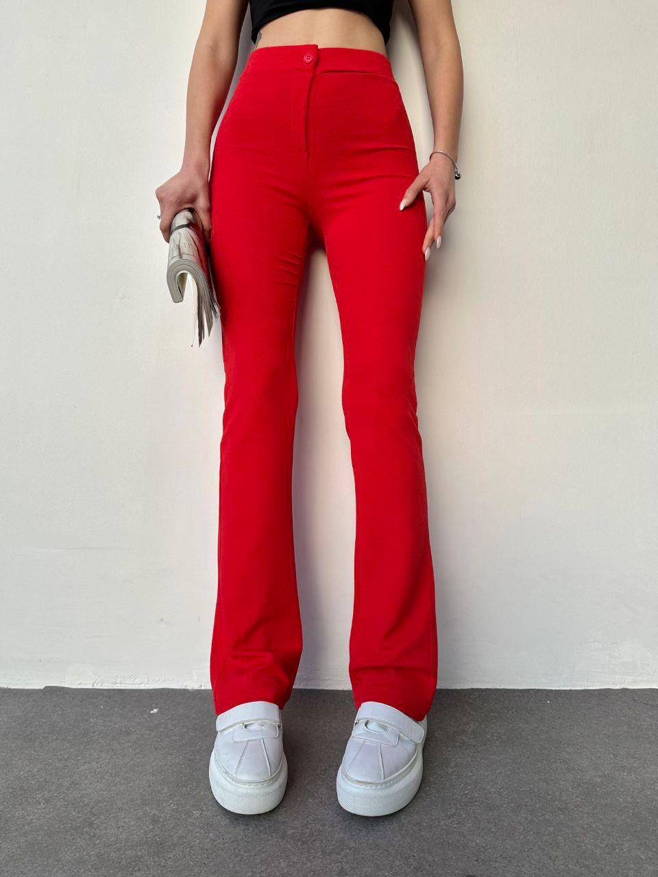 Crep Dokuma Kumaş Yüksel Bel Toparlayıcı Renkli Pantolon