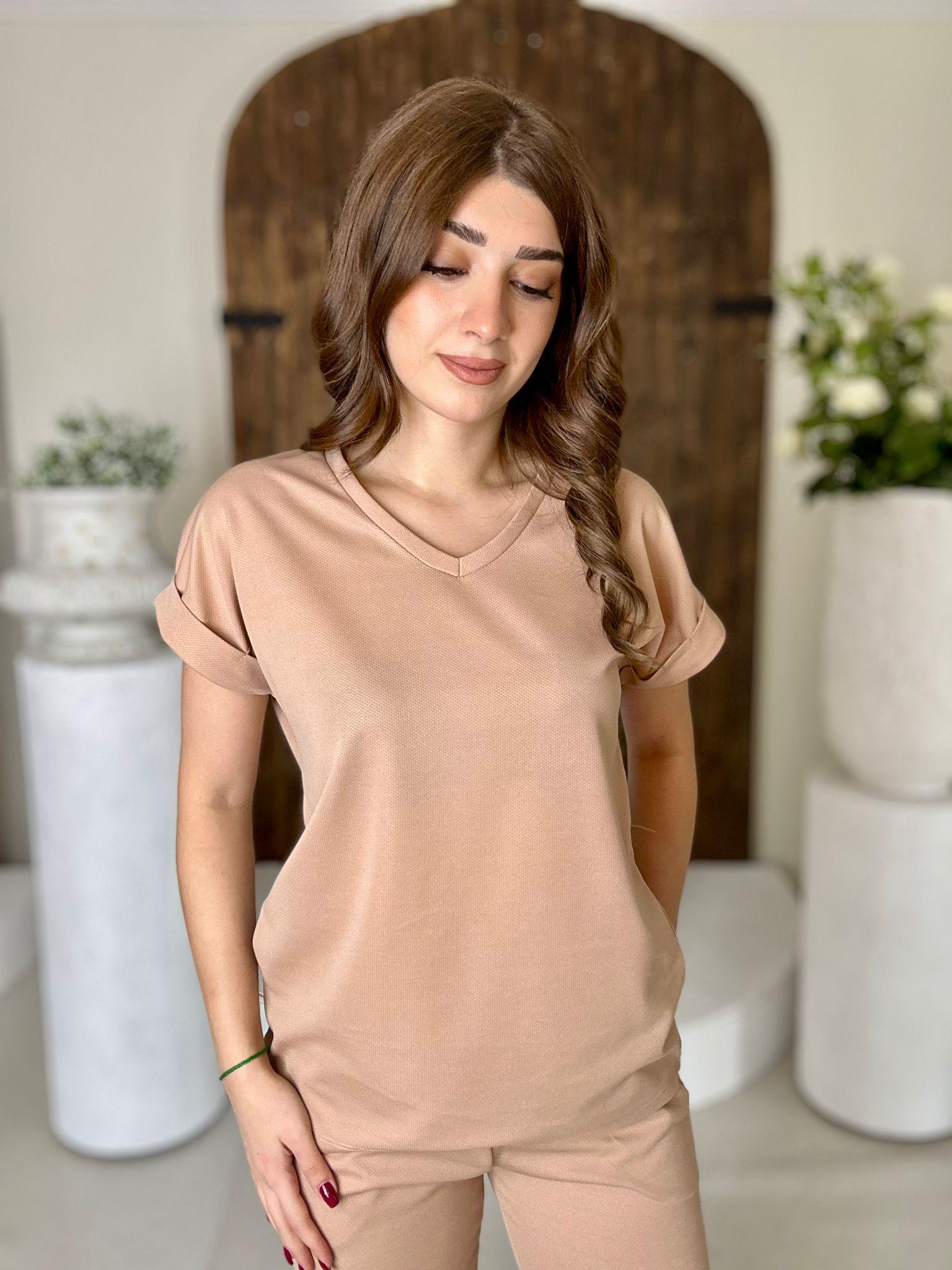Crep Örme Kumaş İkili Takım 