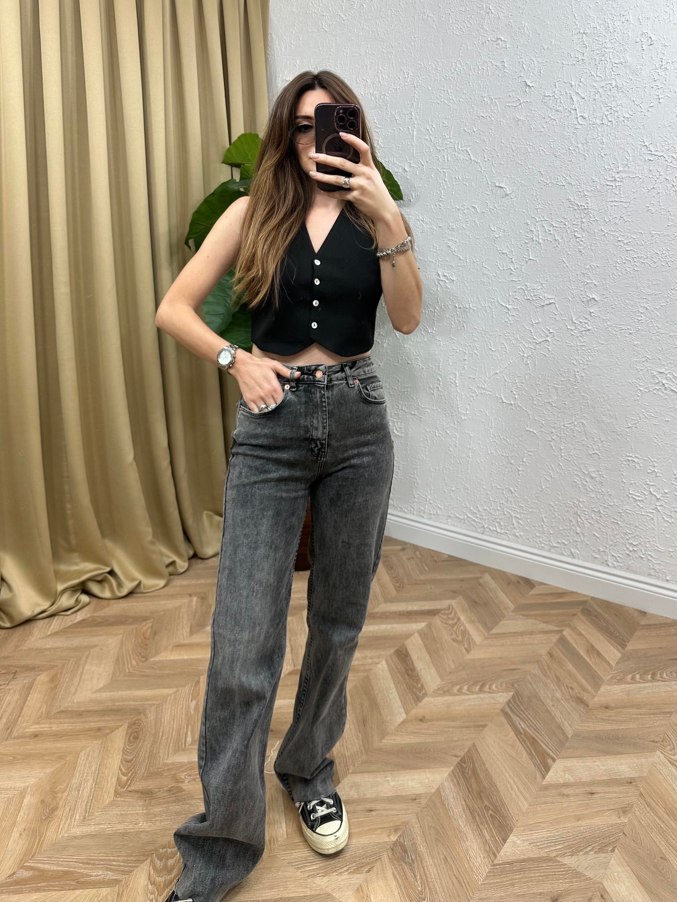 Füme Yıkamalı Straıght Jean 