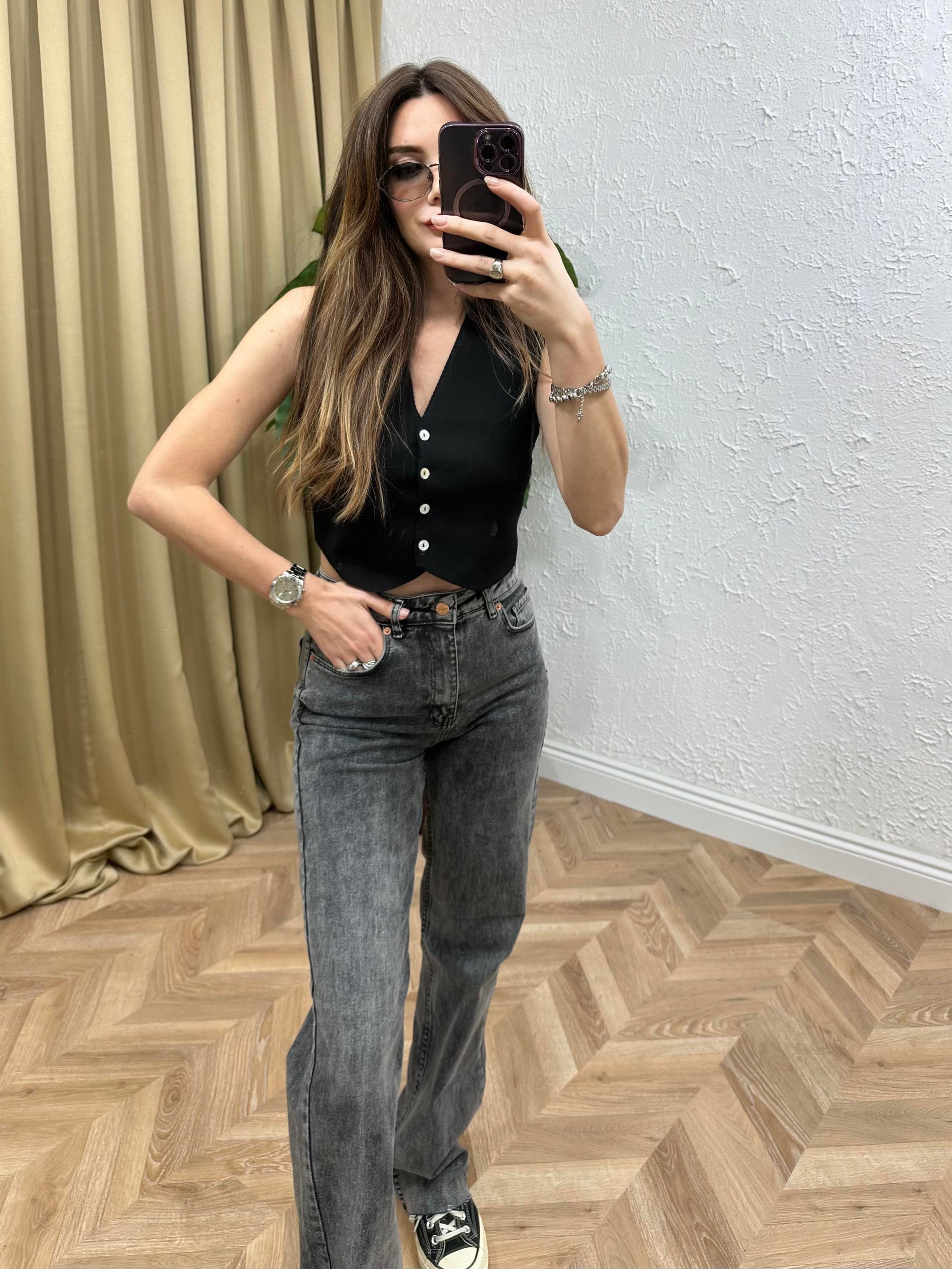 Füme Yıkamalı Straıght Jean 