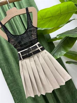 Güpür Siyah Bodysuit  