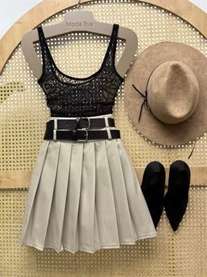 Güpür Siyah Bodysuit  