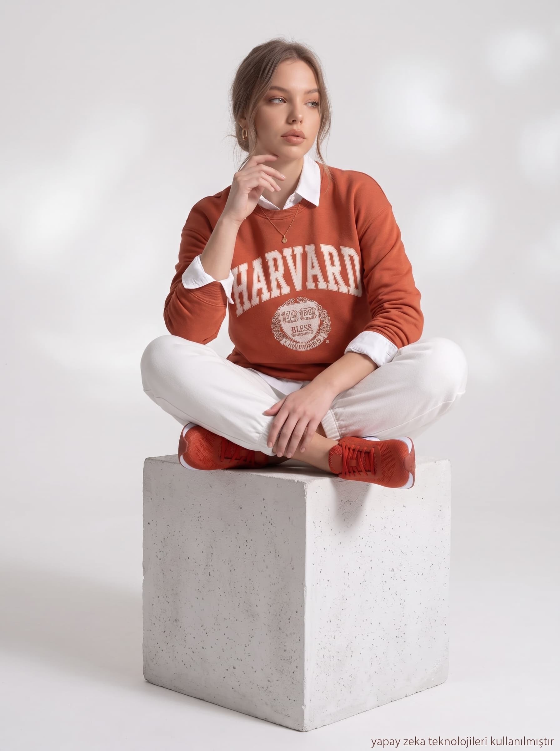 İki İplik Dokuma Harvard Sweat