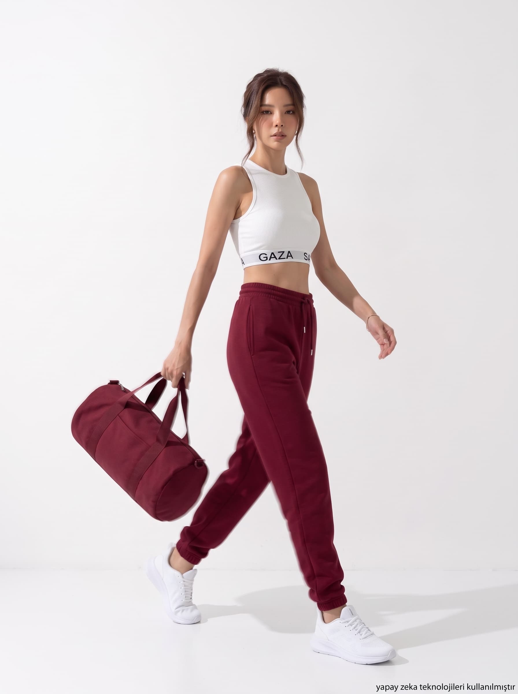 İki İplik Jogger Eşofman Altı Bordo