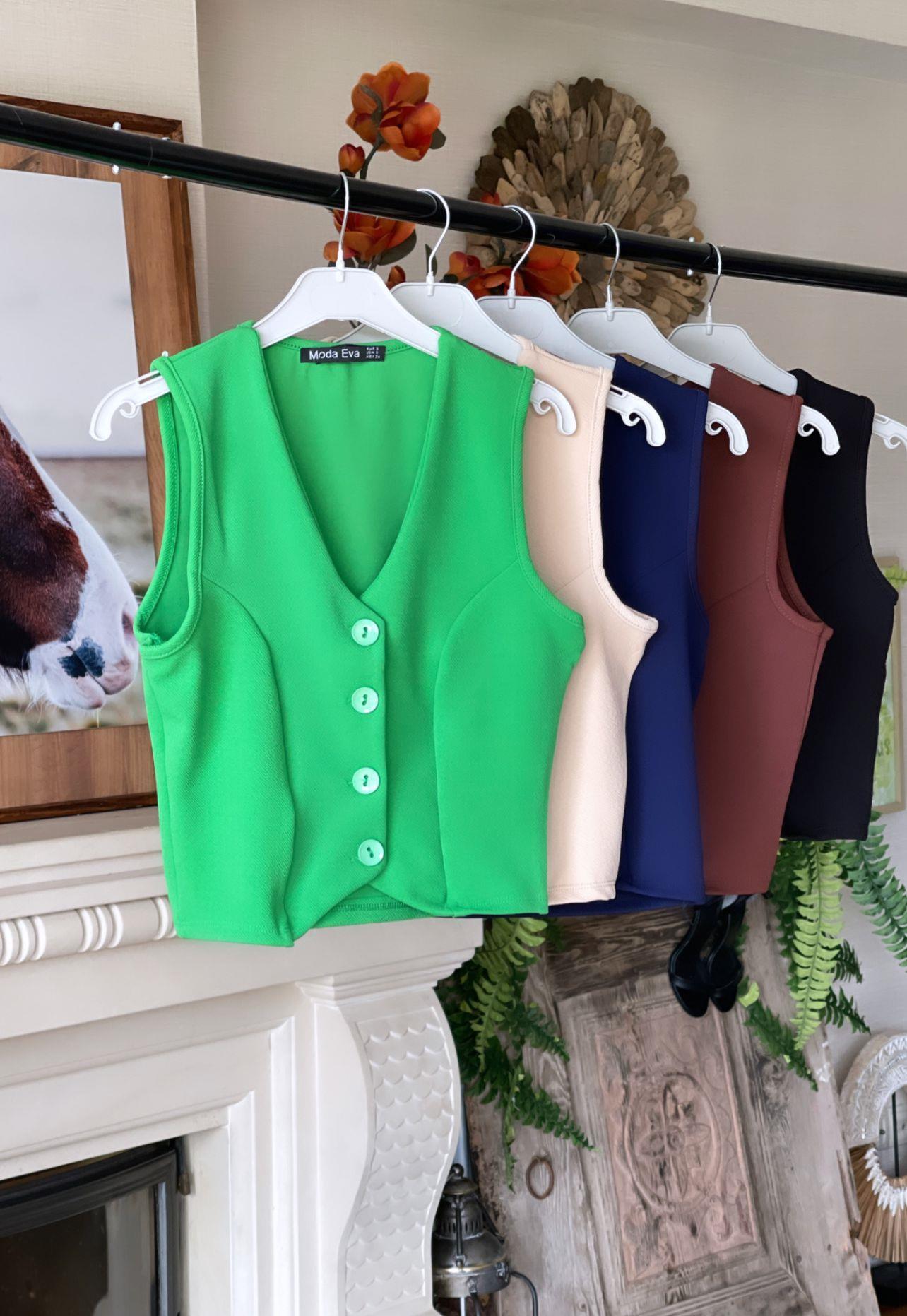 İthal Crep Dokuma Kumaş Düz Renk Cepken Yelek