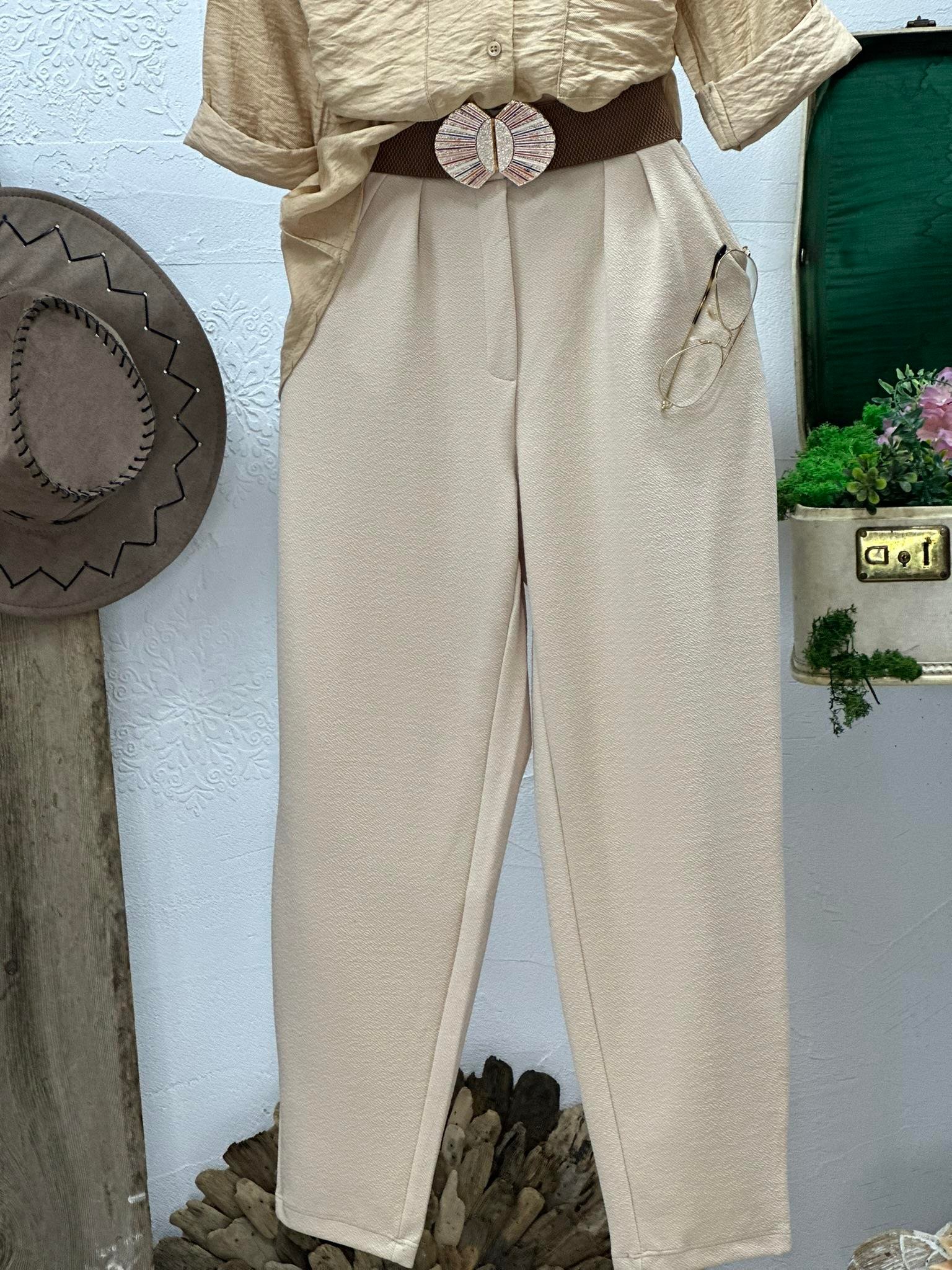 İthal Crep Full Likralı Havuç Pantolon