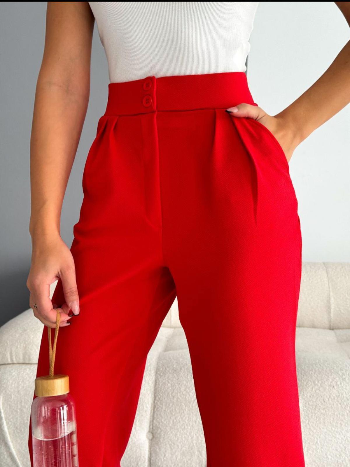 İthal Crep Full Likralı Havuç Pantolon