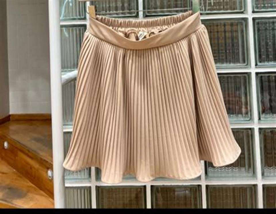 İthal Crep Kumaş İçi Şort Astarlı Pliseli Etek