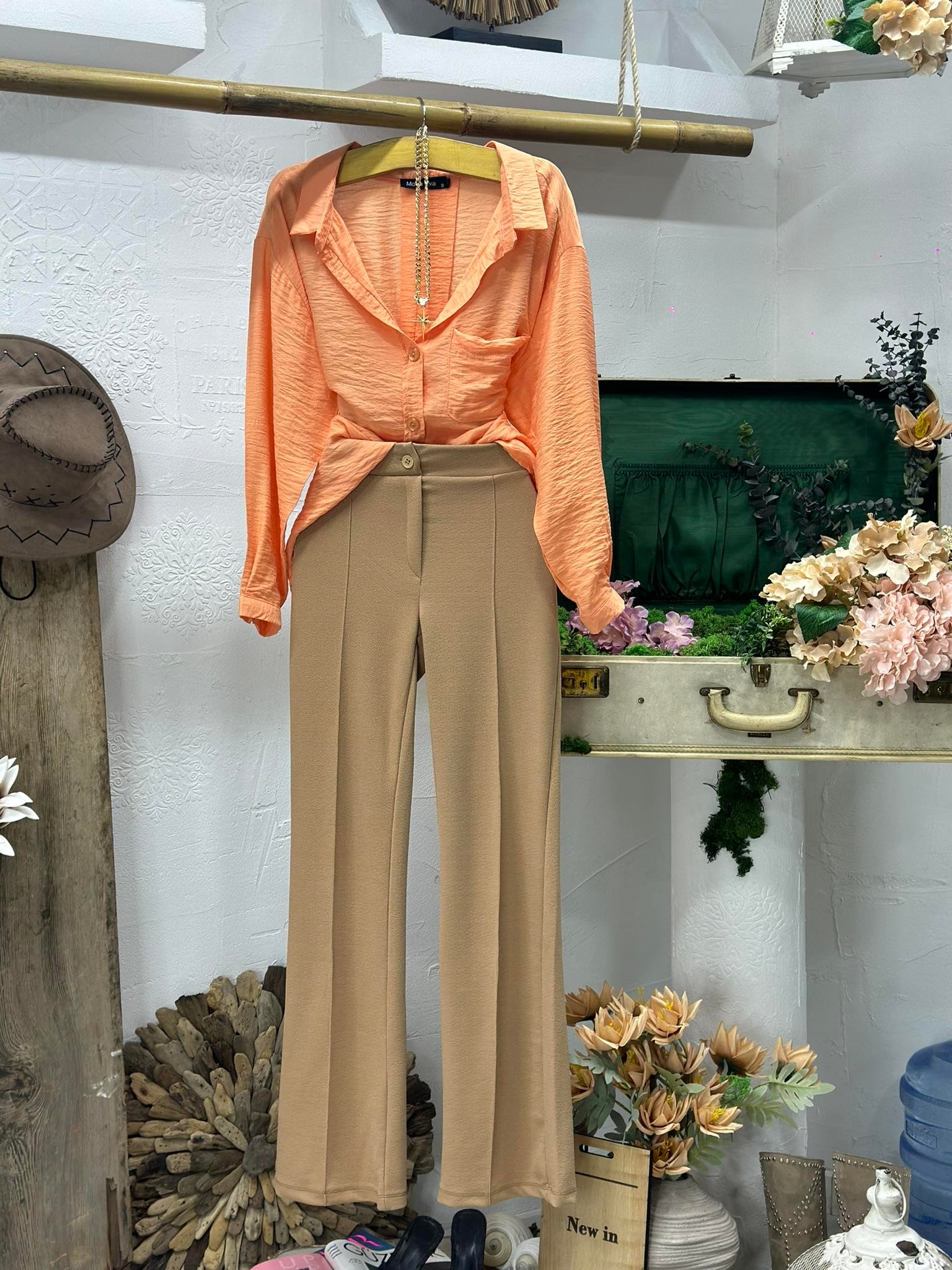 İthal Örme Crep Kumaş Toparlayıcı Likralı Yüksek Bel Pantolon