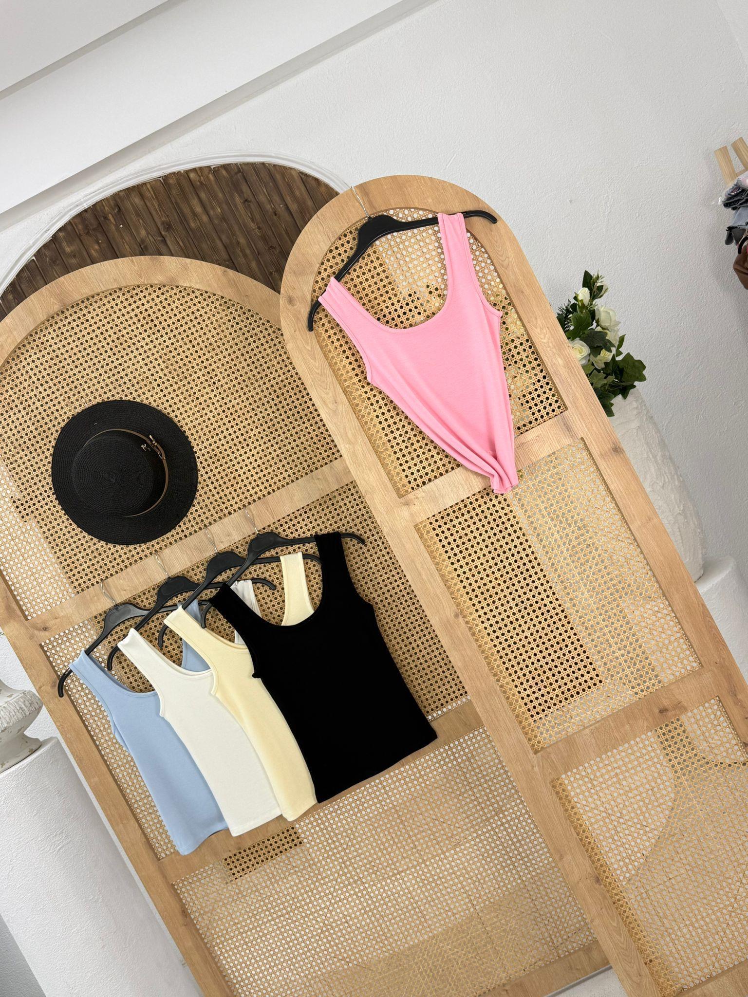 Kalın Askılı Tam Boy Oys Bluz Bebe Mavi