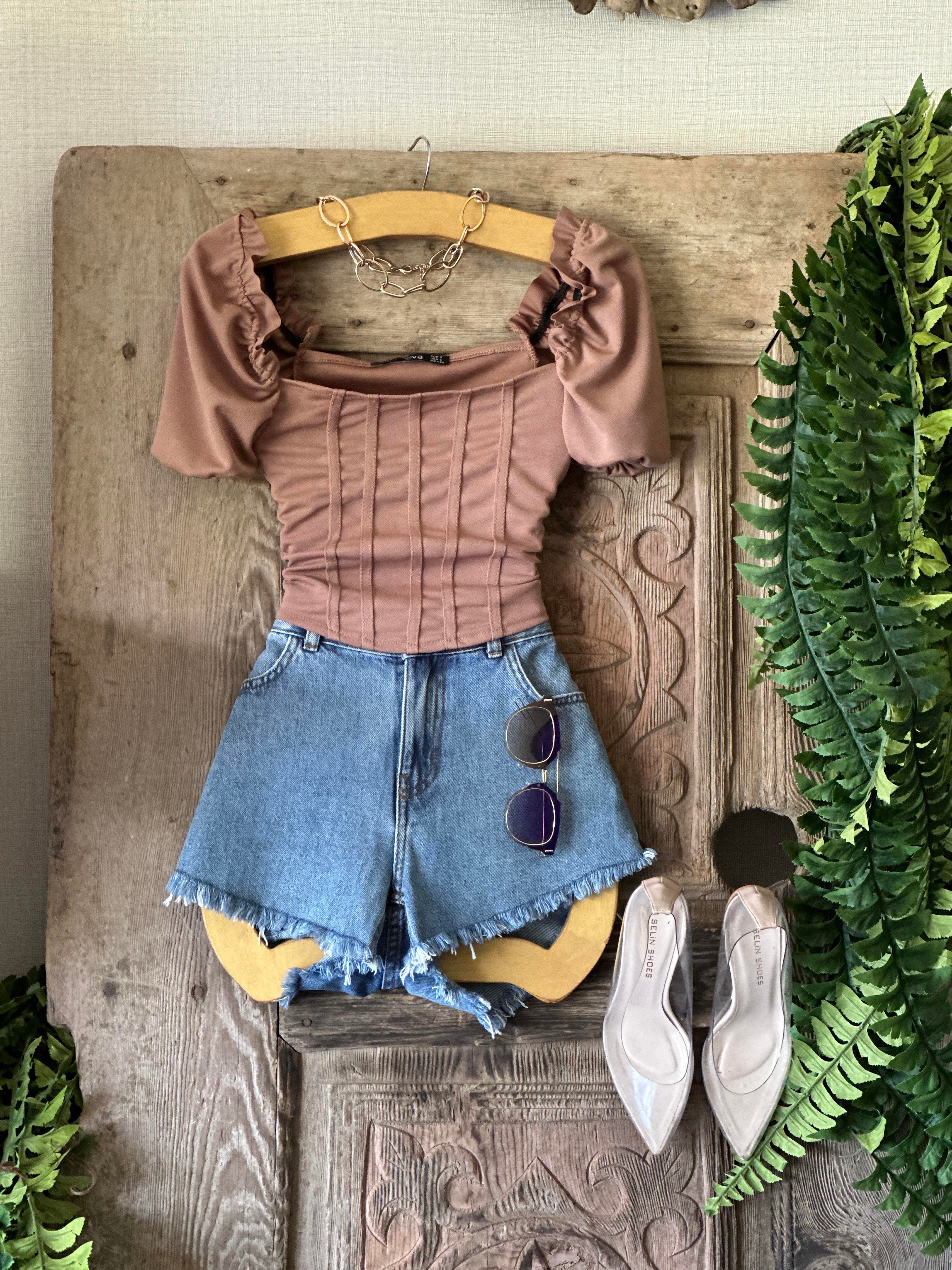 Karpuz Kol Balen Dikişli Bluz