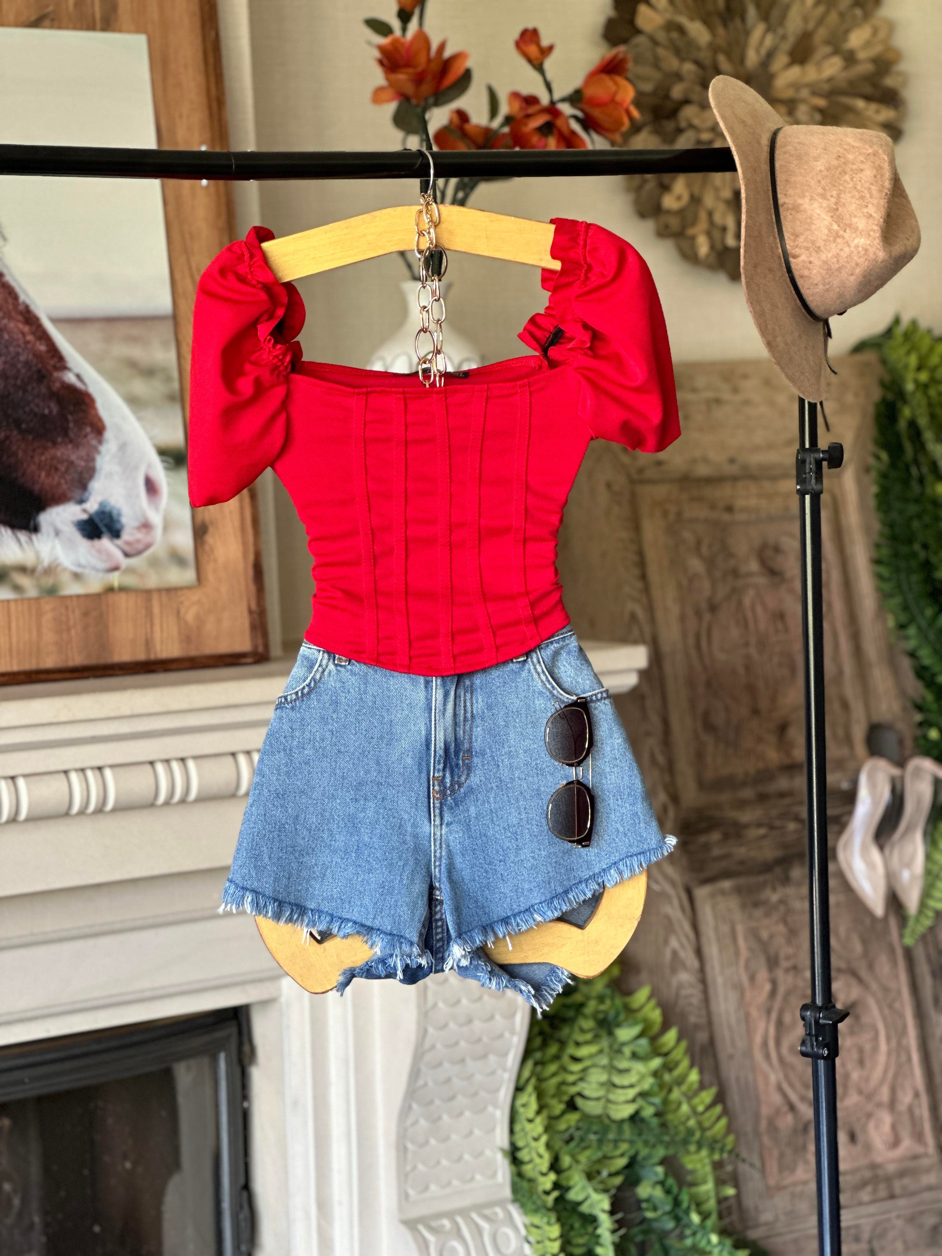 Karpuz Kol Balen Dikişli Bluz