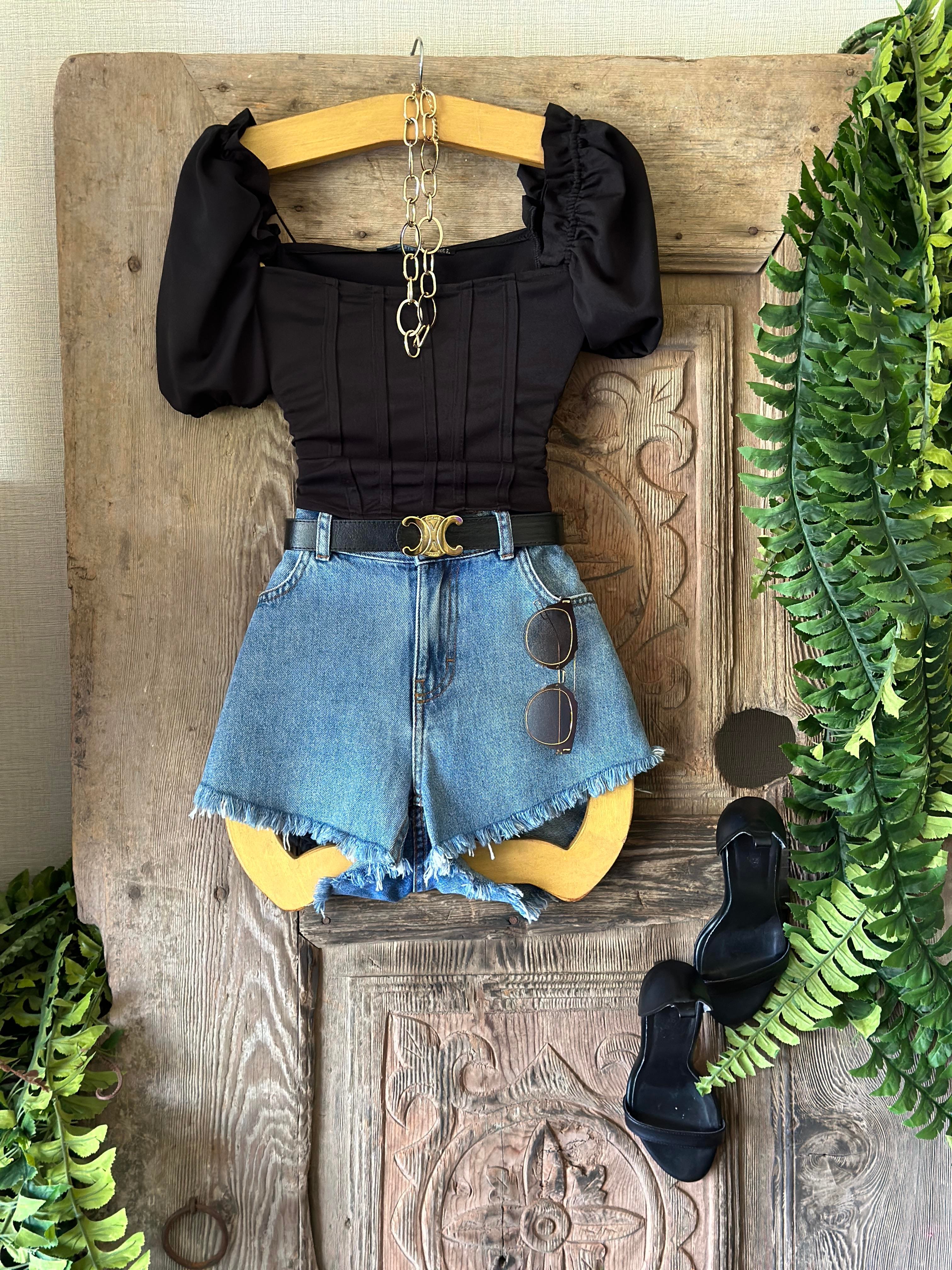 Karpuz Kol Balen Dikişli Bluz