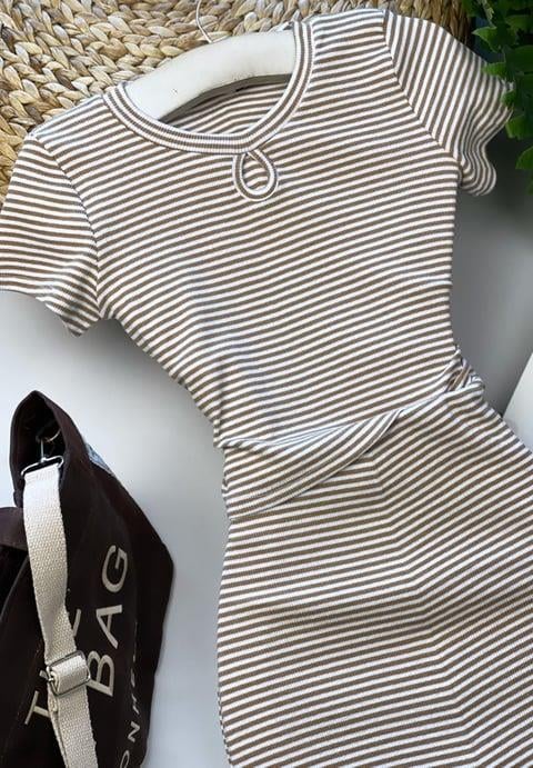 Kaşkorse Kumaş Damla Yaka İkili Takım