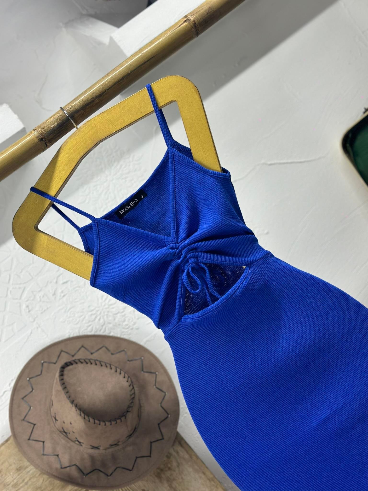 Kaşkorse Kumaş Göğüs Büzgülü Likralı Elbise