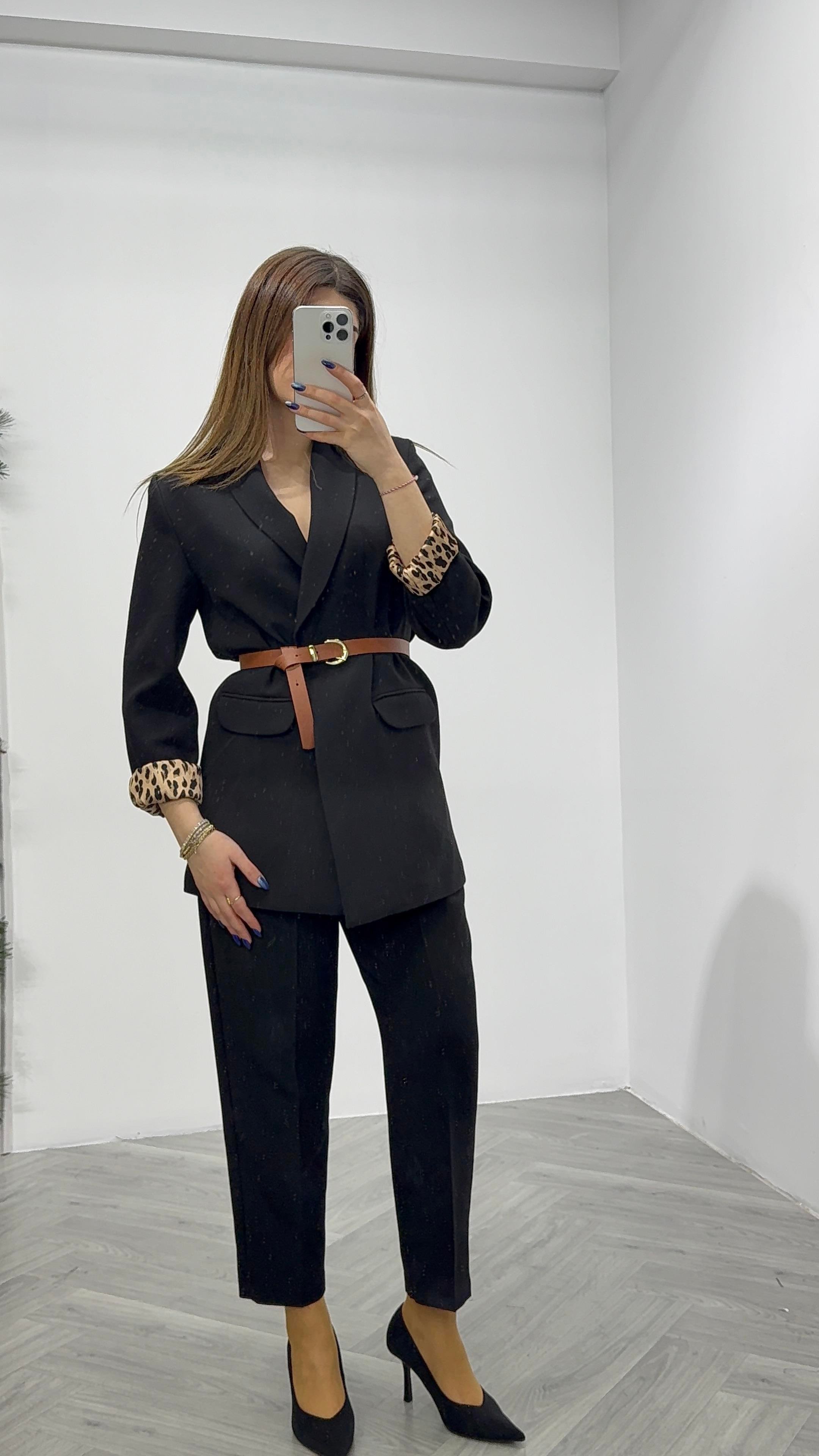 Kemerli Pileli Palazzo Siyah