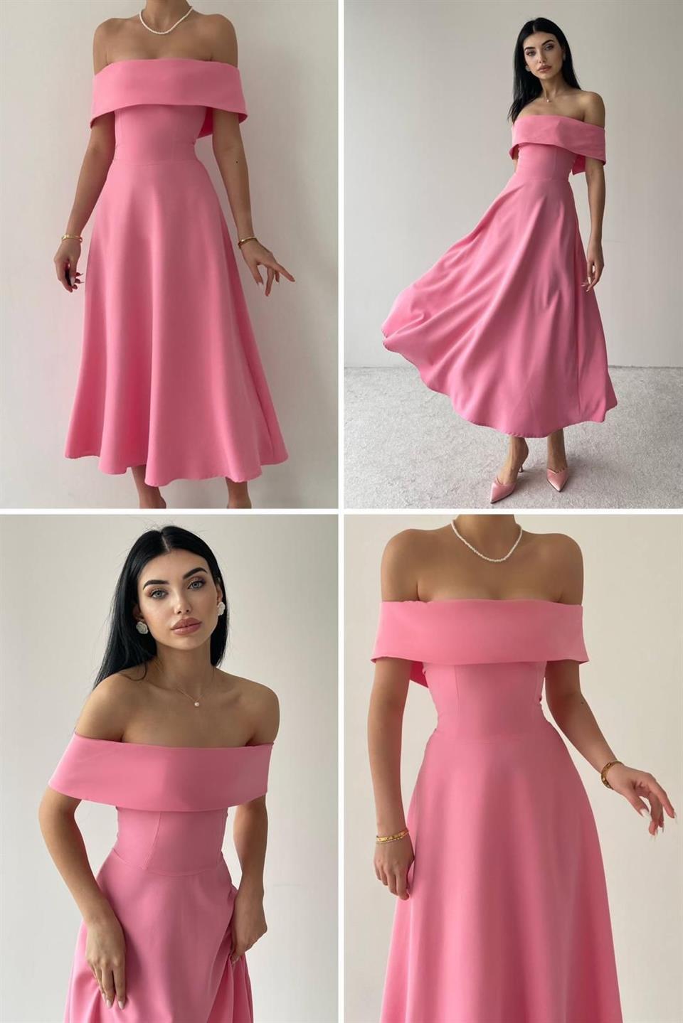 Madonna Yaka Midi Boy Prenses Elbise