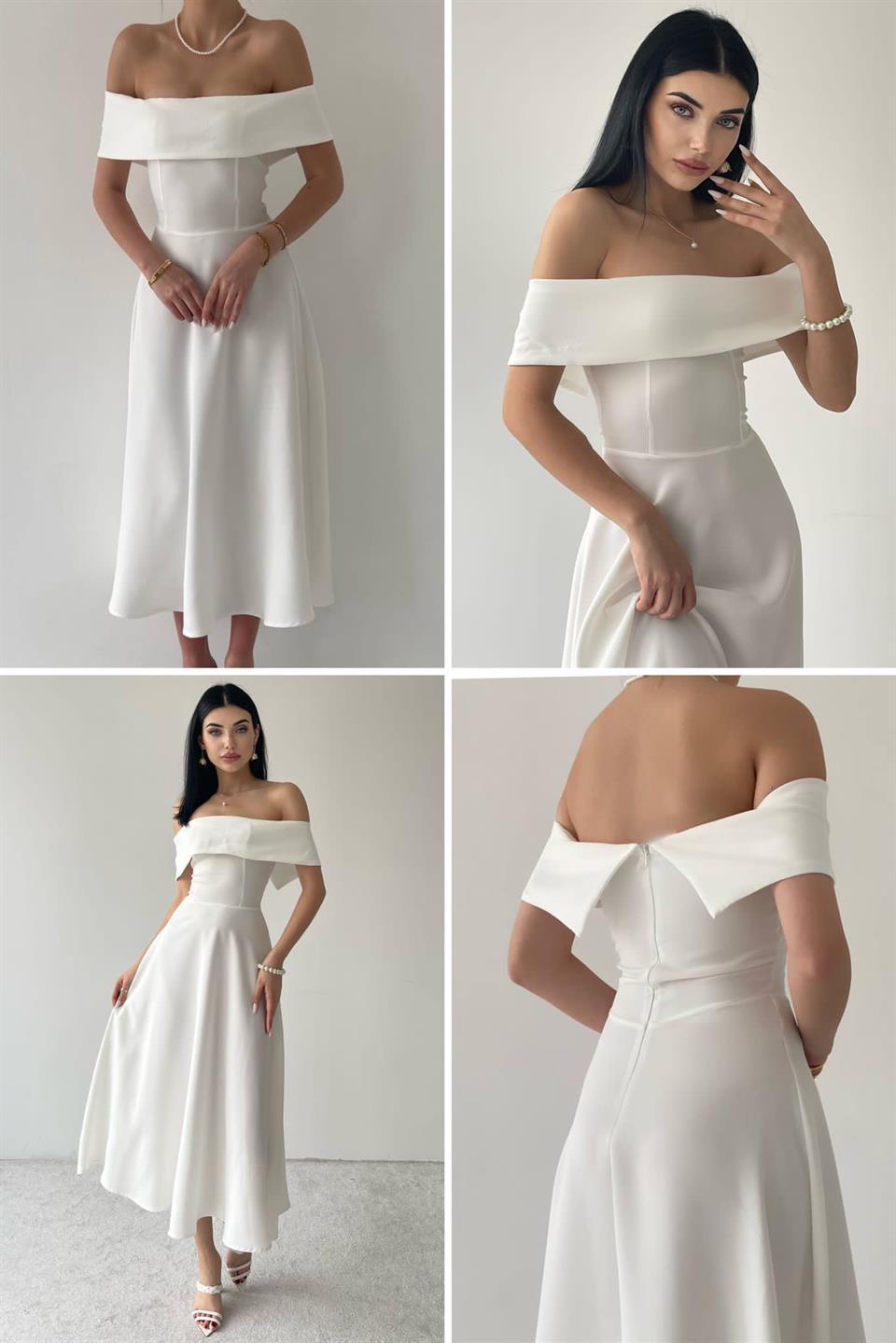 Madonna Yaka Midi Boy Prenses Elbise