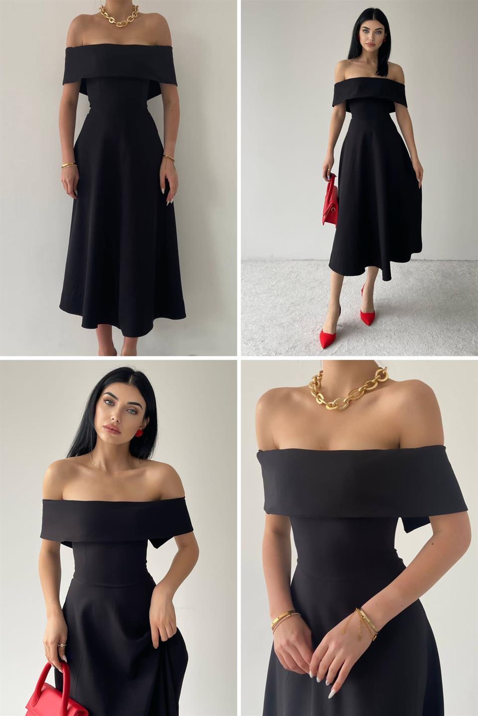 Madonna Yaka Midi Boy Prenses Elbise