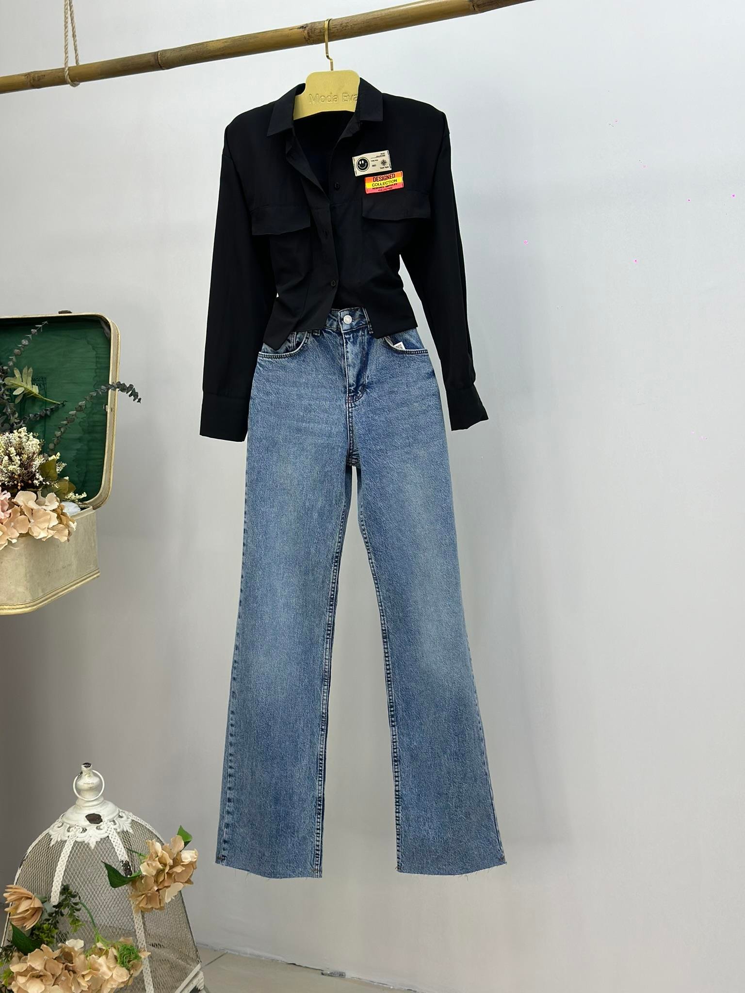 Mavi Yıkamalı Straıght Jean 