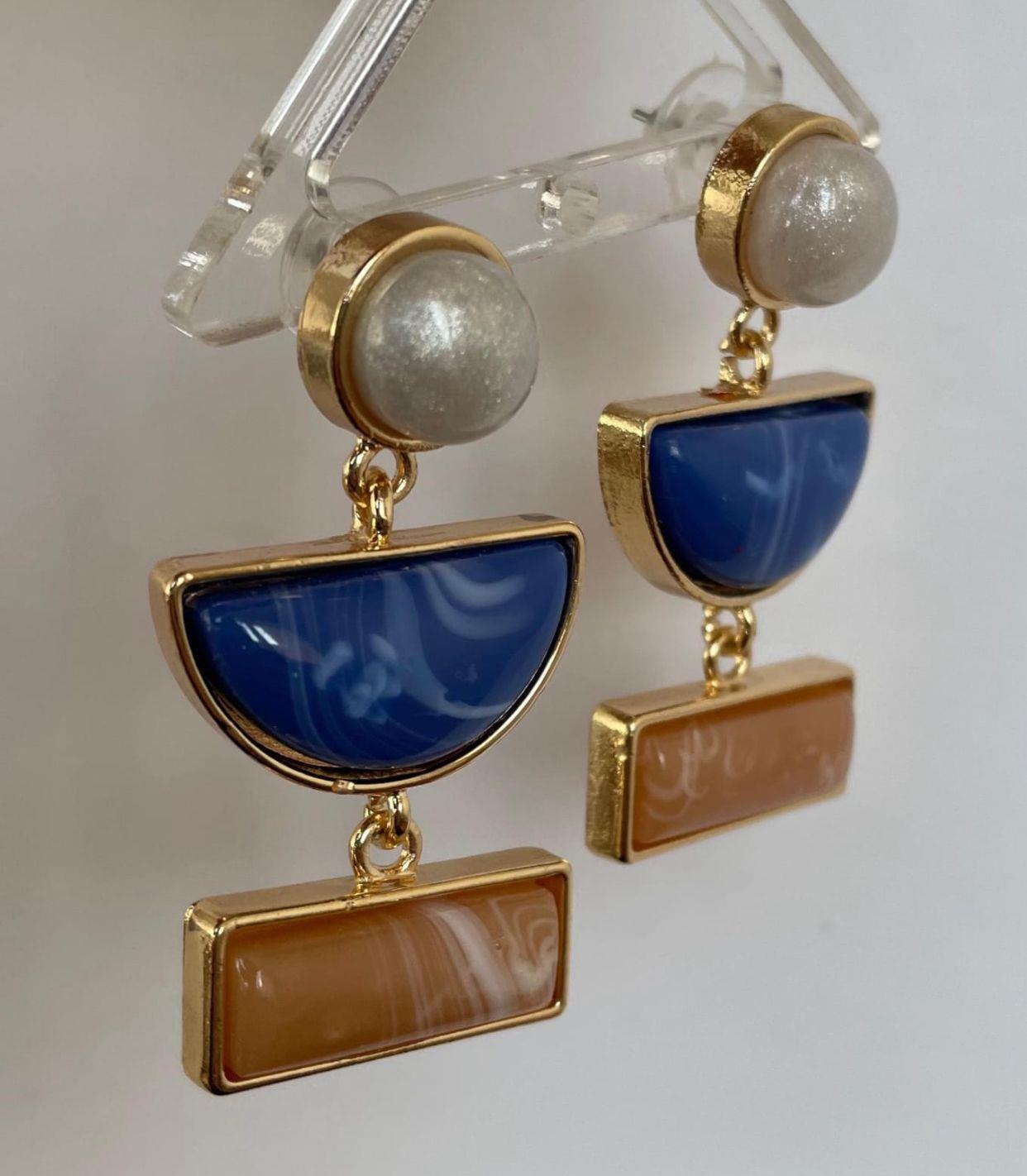 MOI ZR İnci Detay Gold Çelik Küpemiz