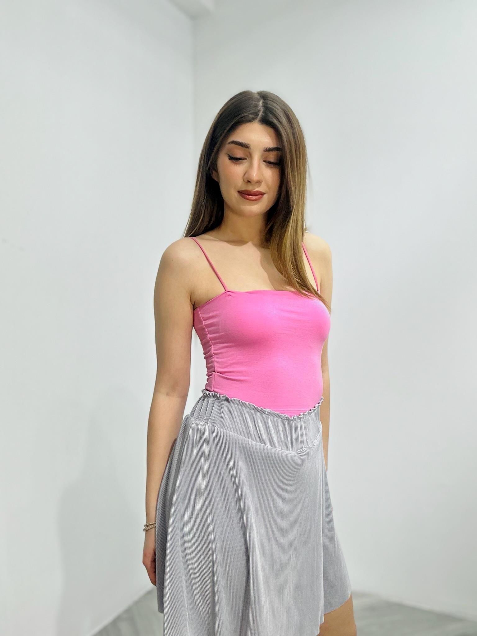 Pliseli Kumaş Asimetrik Kesim İçi Şort Astarlı Etek (Kemer Dahil Değildir)