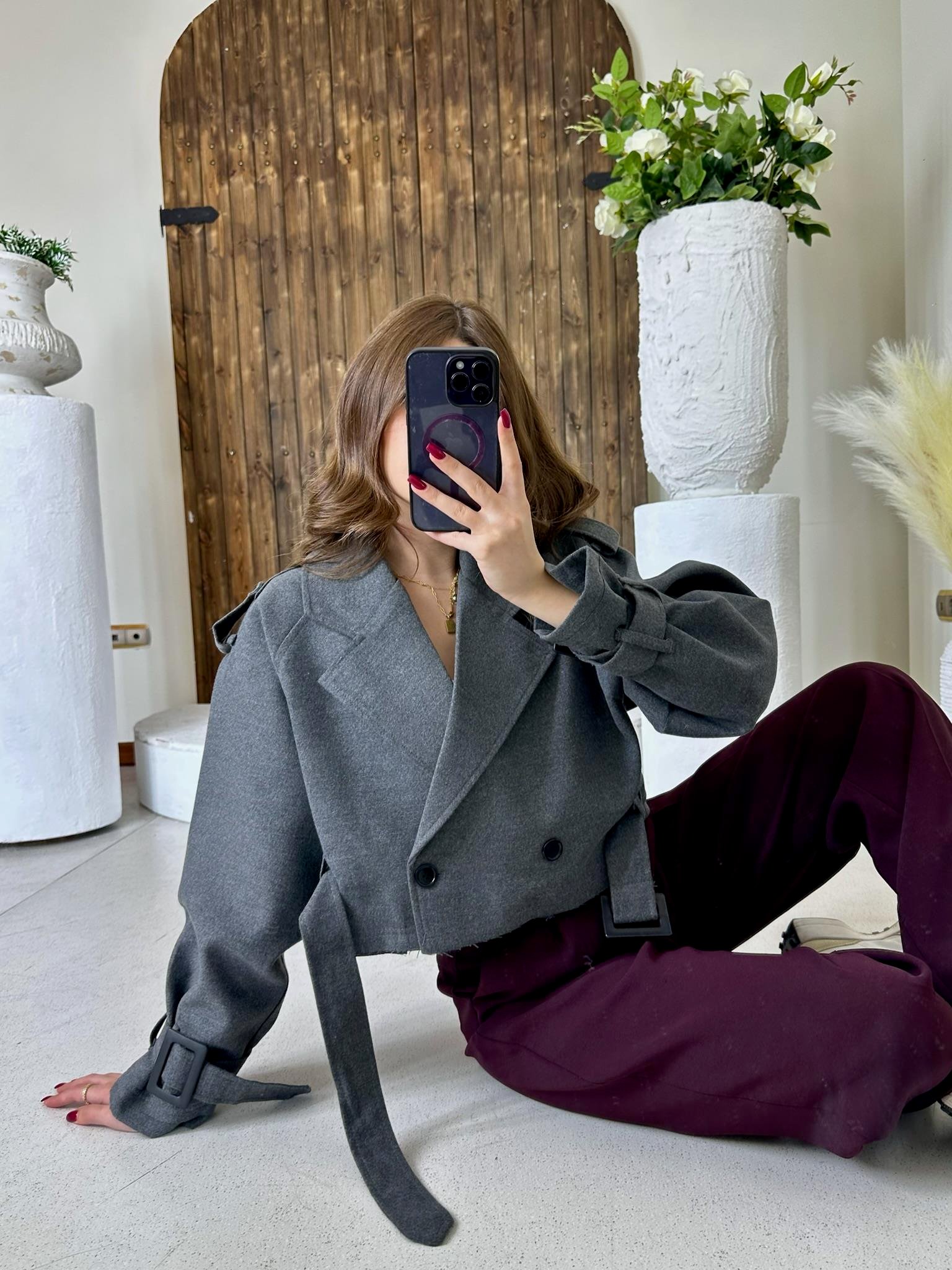 Premium Seri Kısa Kaşe Trenç