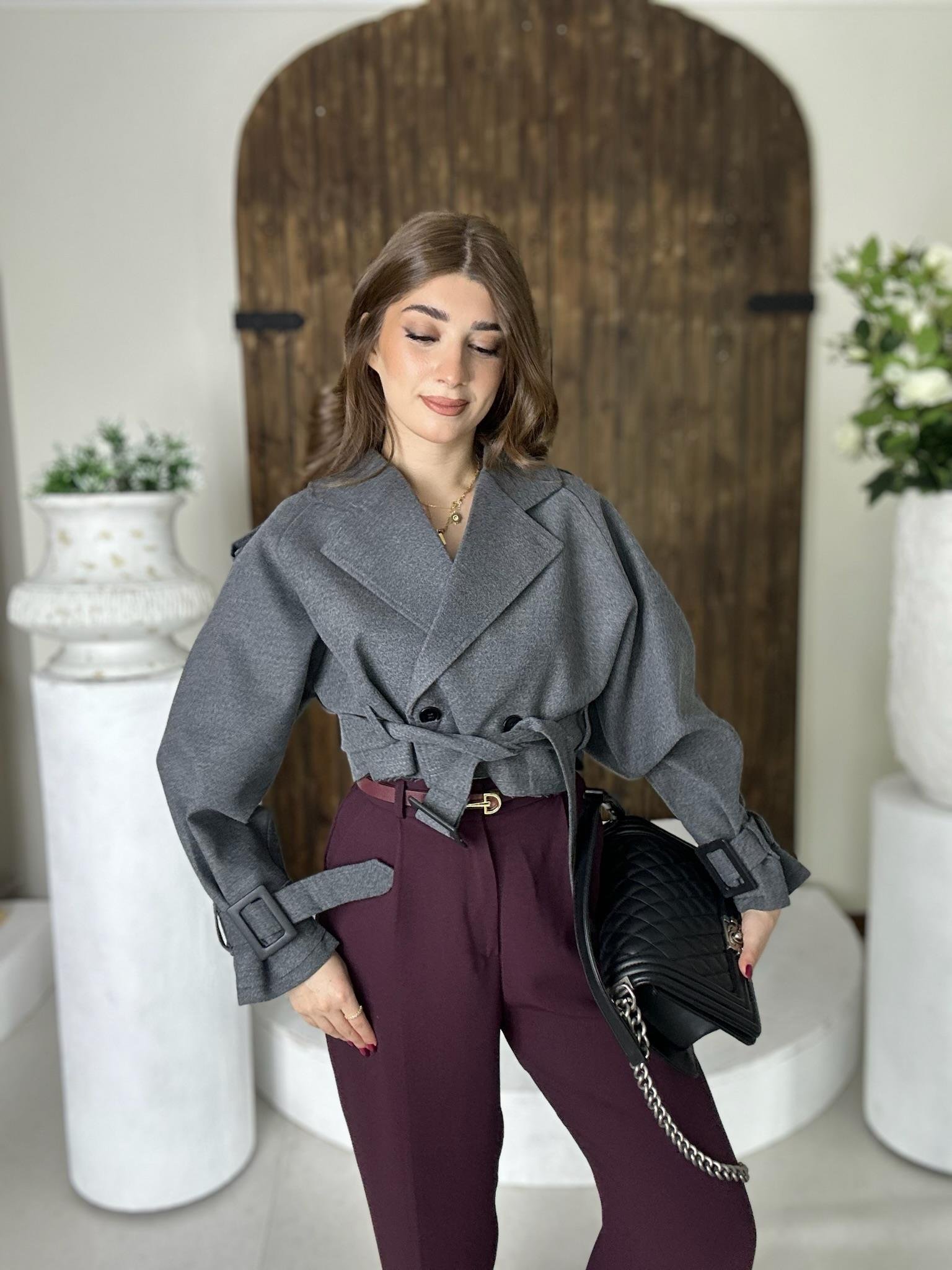 Premium Seri Kısa Kaşe Trenç