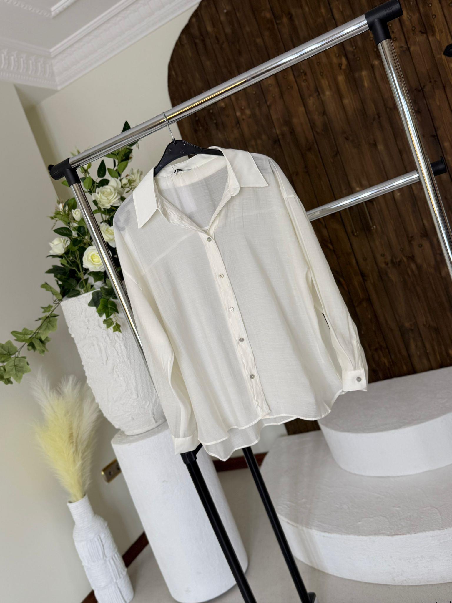 Premium Seri Oversize İpeksi Gömlek