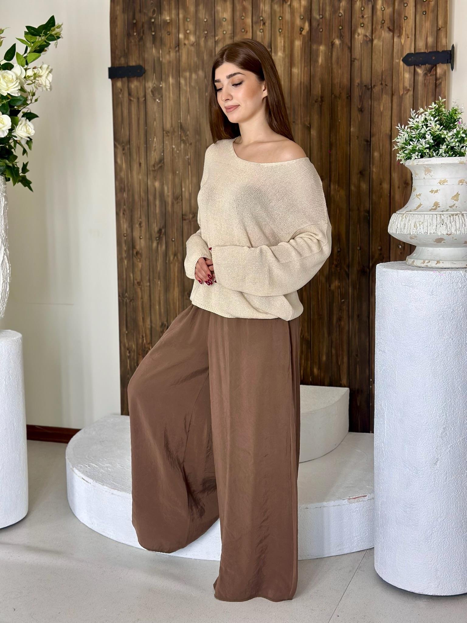 Premium Seri Trikoton Kumaş Beli Lastikli Rahat Pantolon 