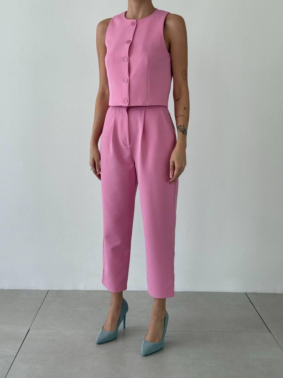 Premium Series Pileli Pembe Havuç Pantolon