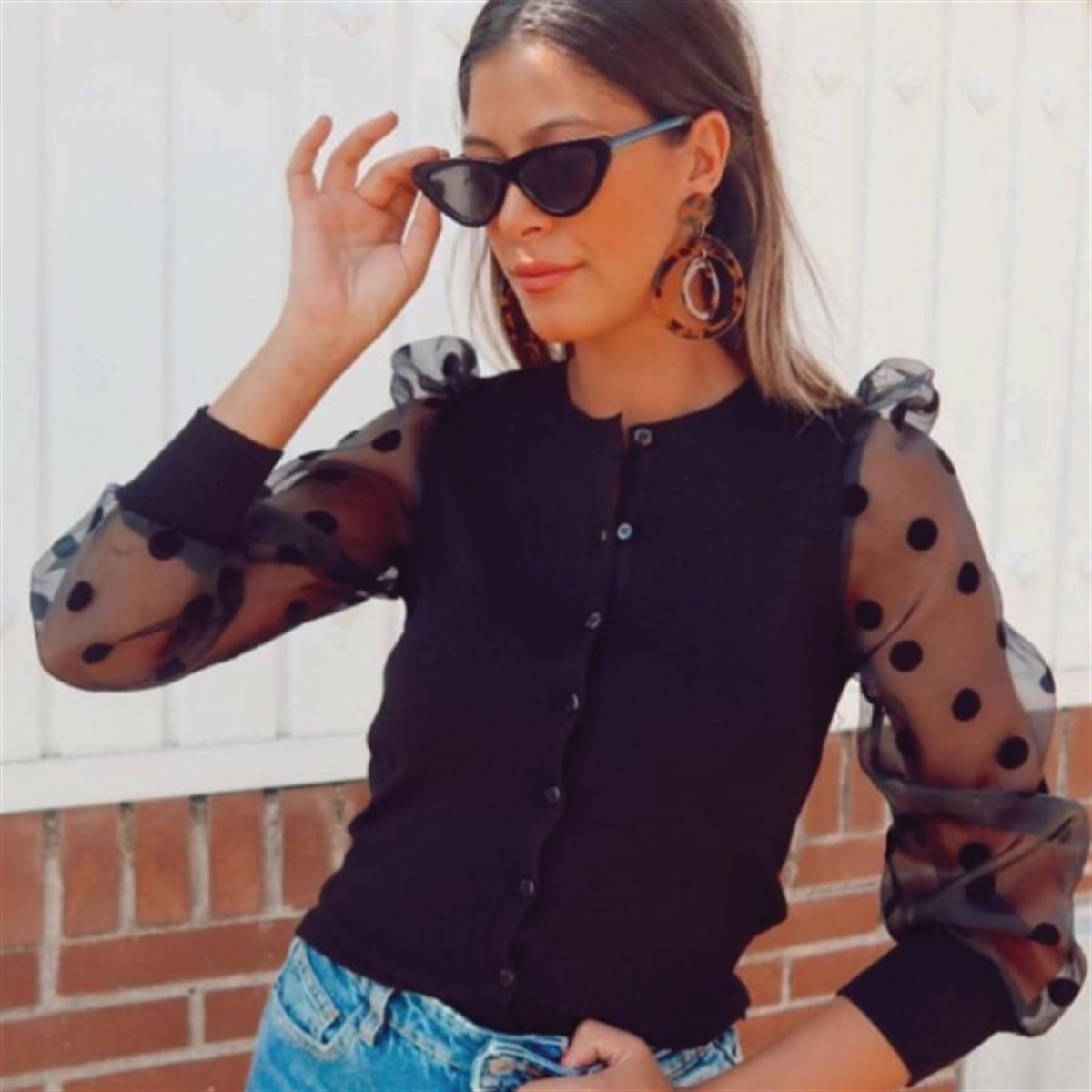 PUANTİYE KOLLU ÖNÜ DÜĞMELİ TRİKO KAZAK