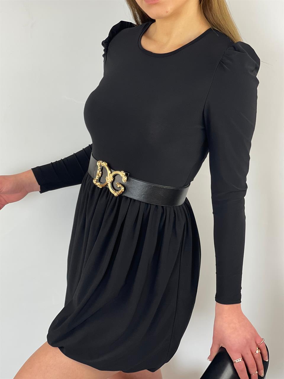 Sandy Kumaş Balon Etekli Elbise