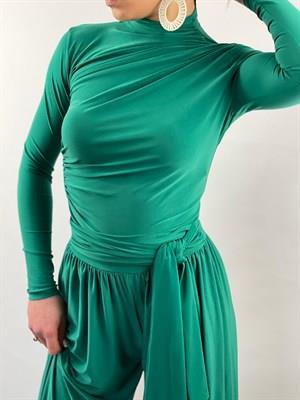 Sandy Kumaş Omuz Drapeli Tasarım Bluz 