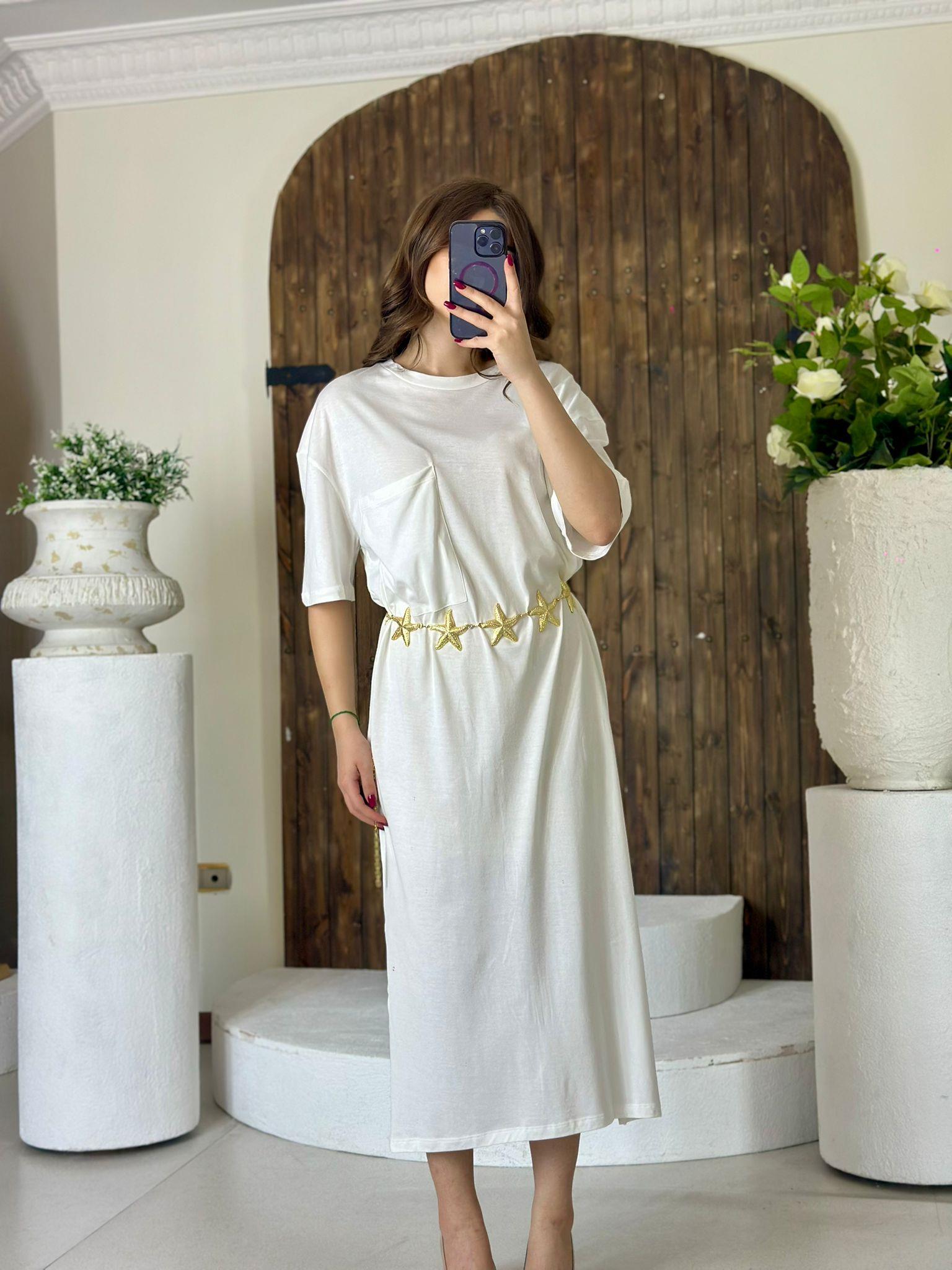 Süprem Kumaş Salaş Uzun Elbise