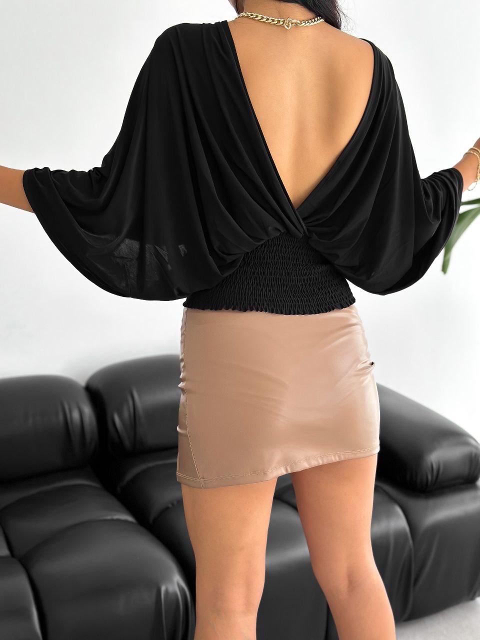 Vanezia Kumaş Yarasa Kol Gipeli Bluz