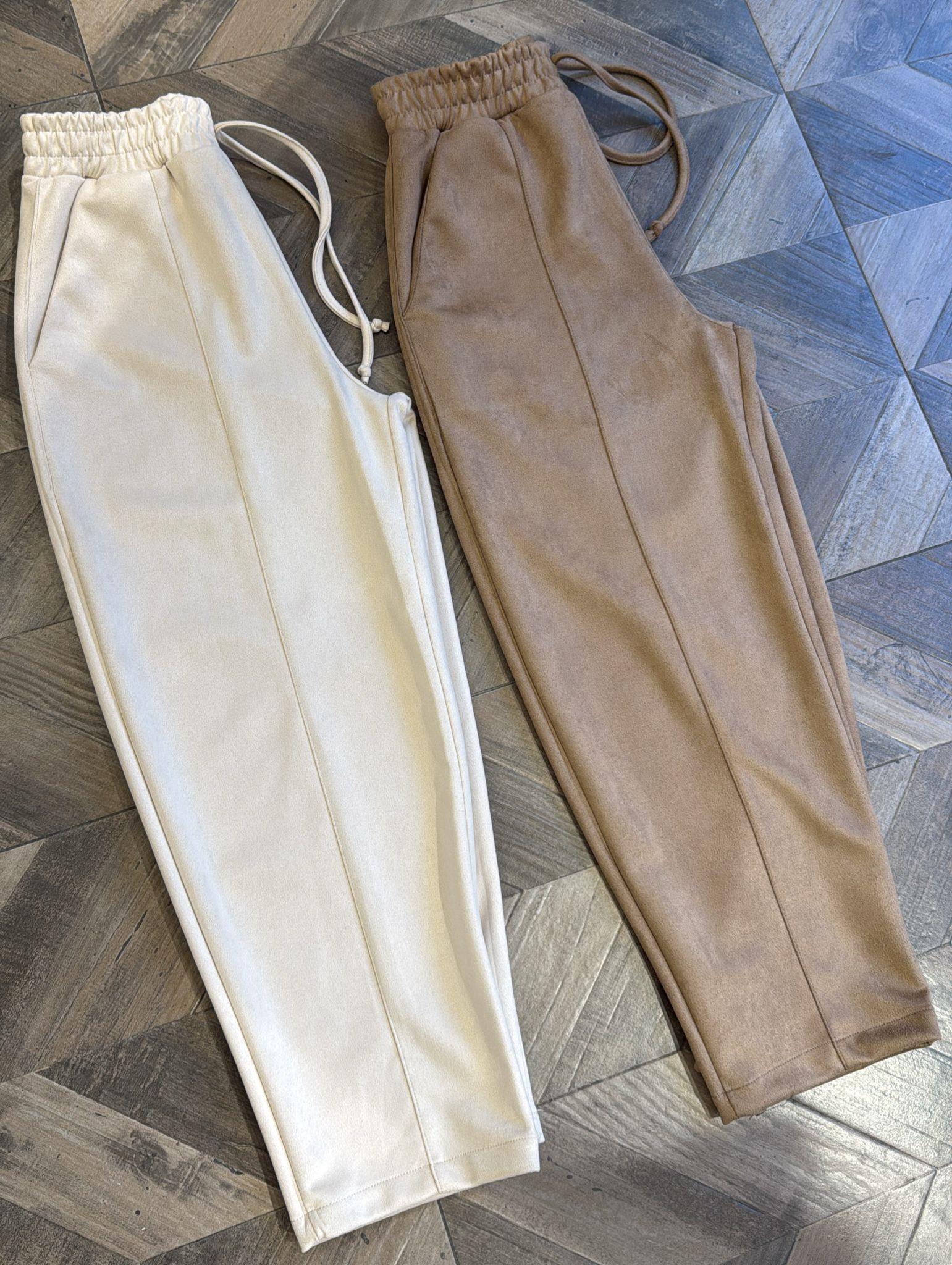 Vizon Süet Kumaş Çimalı Havuç Pantolon 