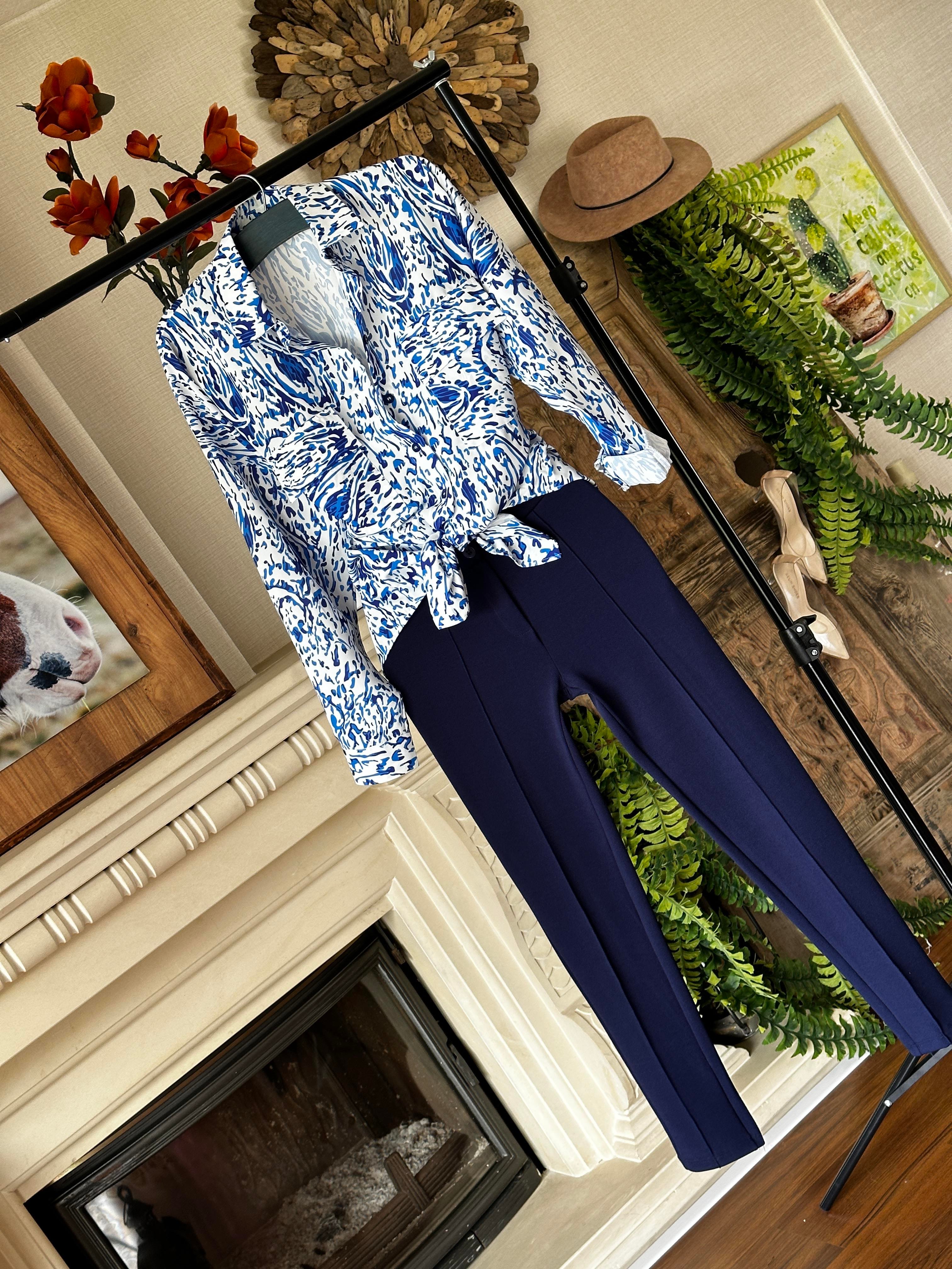 Yüksek Bel Toparlayıcı Likralı Çımalı Cigarette Pantolon 