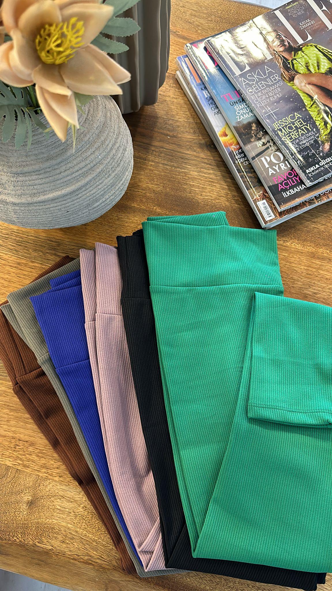 Yüksel Bel Toparlayıcı Fitilli Tayt