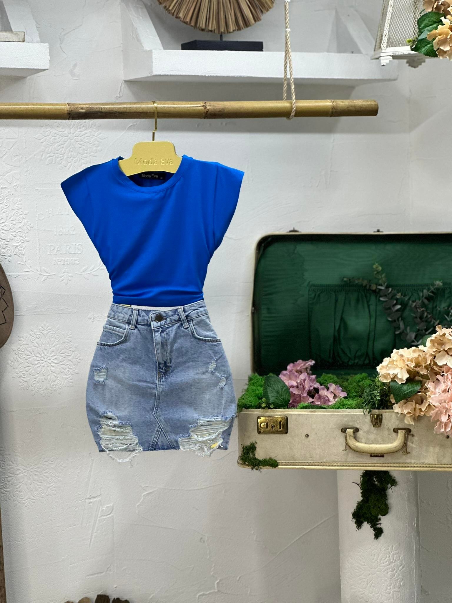 Yuvarlak Yaka Sıfır Kol Premium Crop