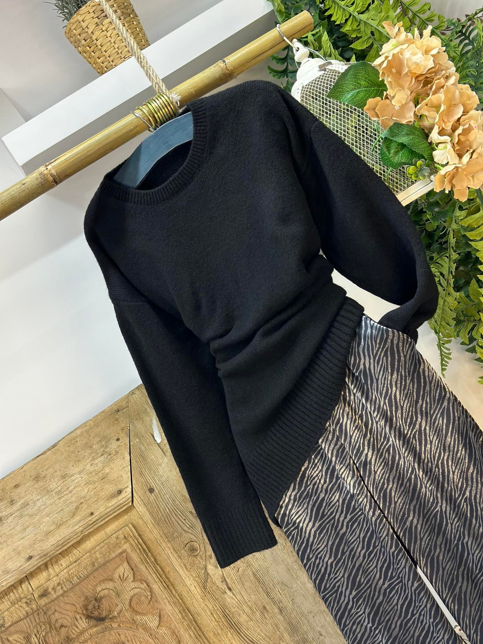 Zebra Desen Saten Kumaş Parlak Beli Lastikli Rahat Pantolon 