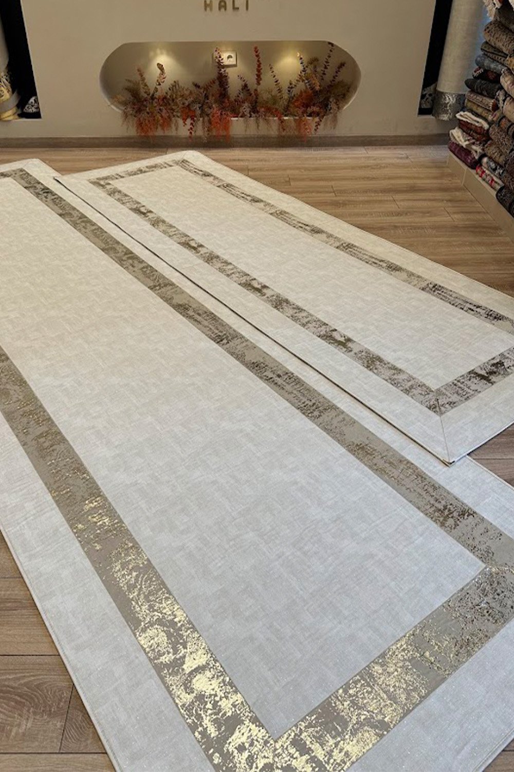 Bej Gold Rono Deri Halı