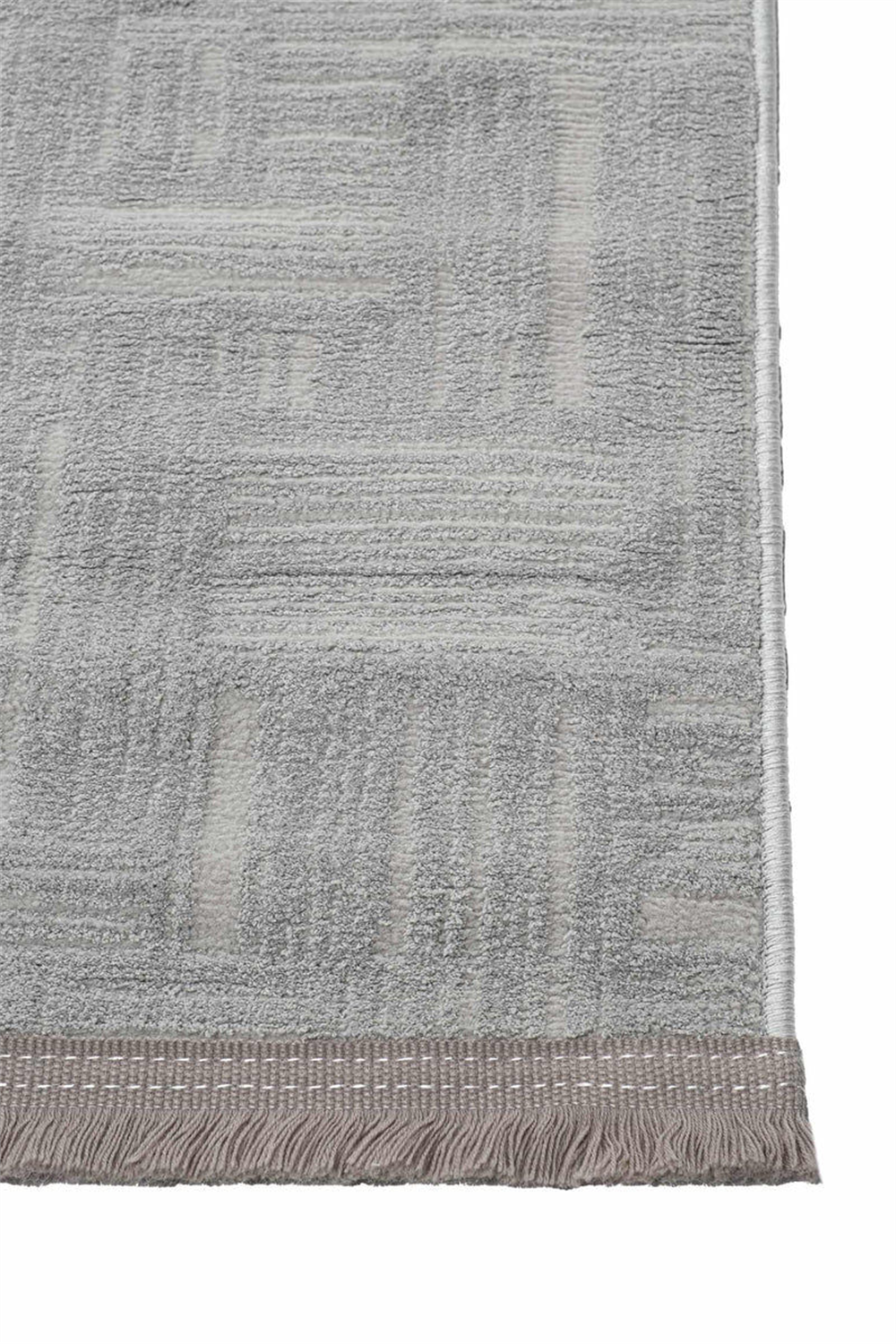 Line LN02 Grey Modern Çizgili Bohem Salon Halısı