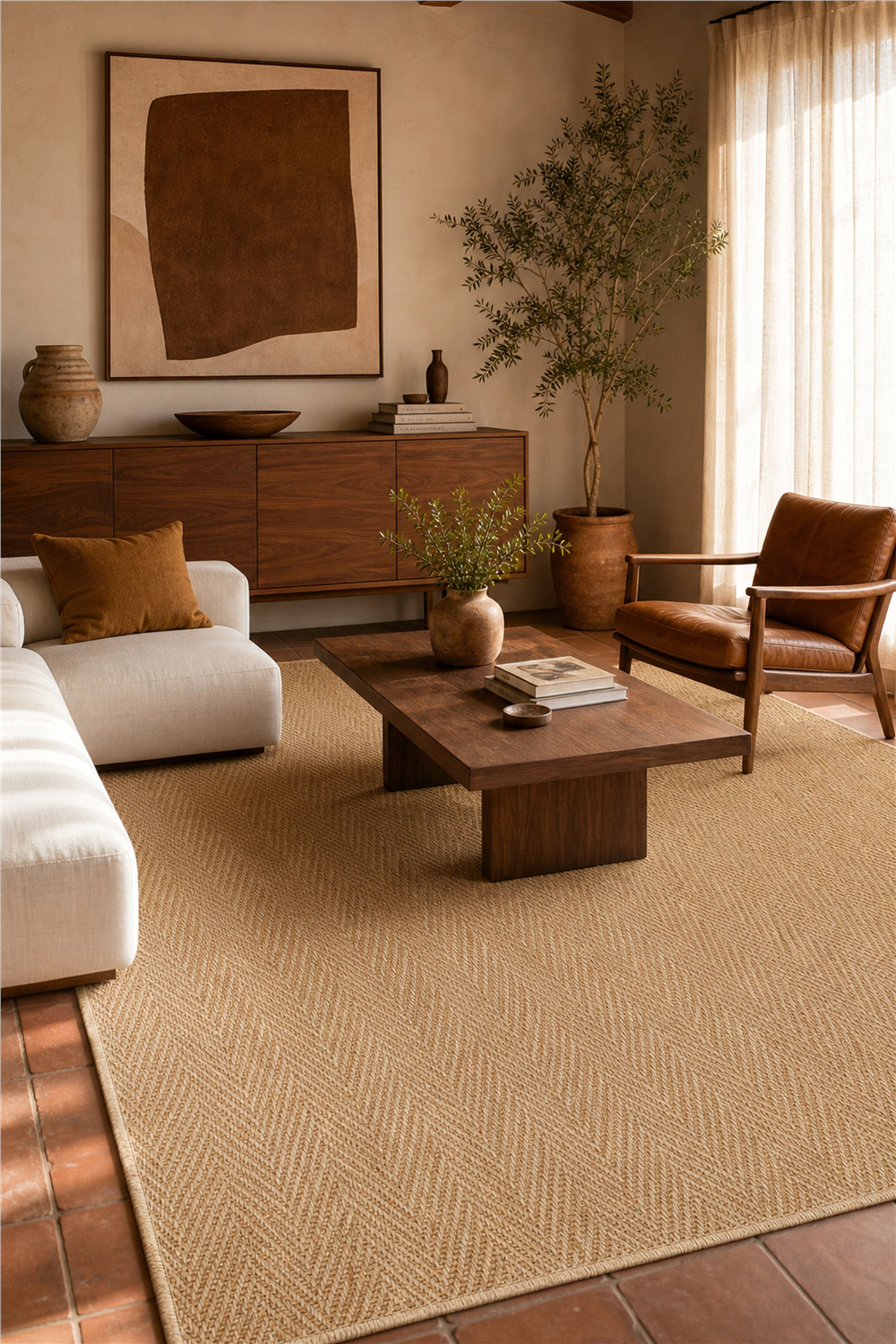 Luna LN03 Jut Doğal Sisal Halı