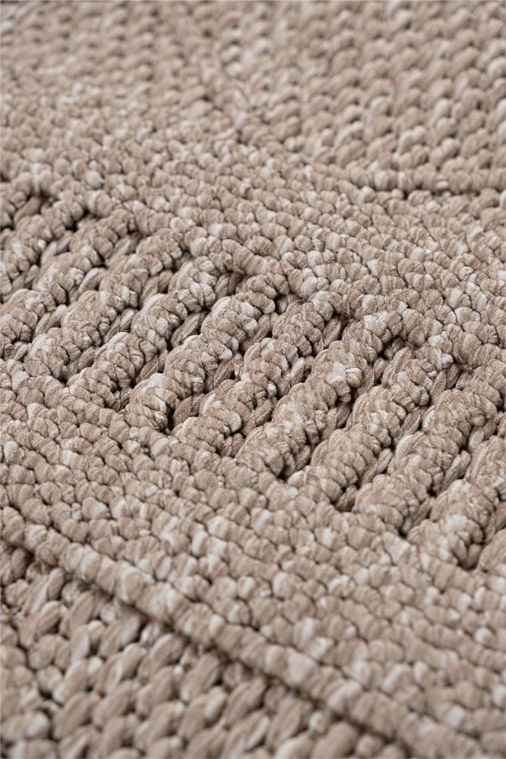 Marie MR01 Beige Makrome Dokumalı Makine Halısı