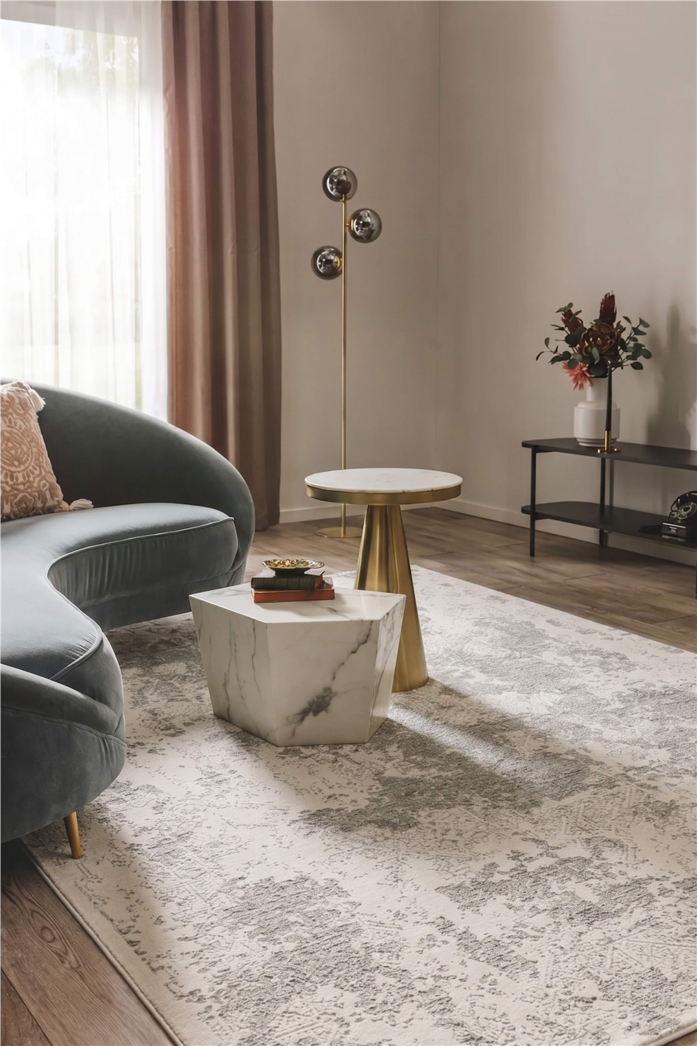 Mono Luxe 4051 Krem - Makine Halısı